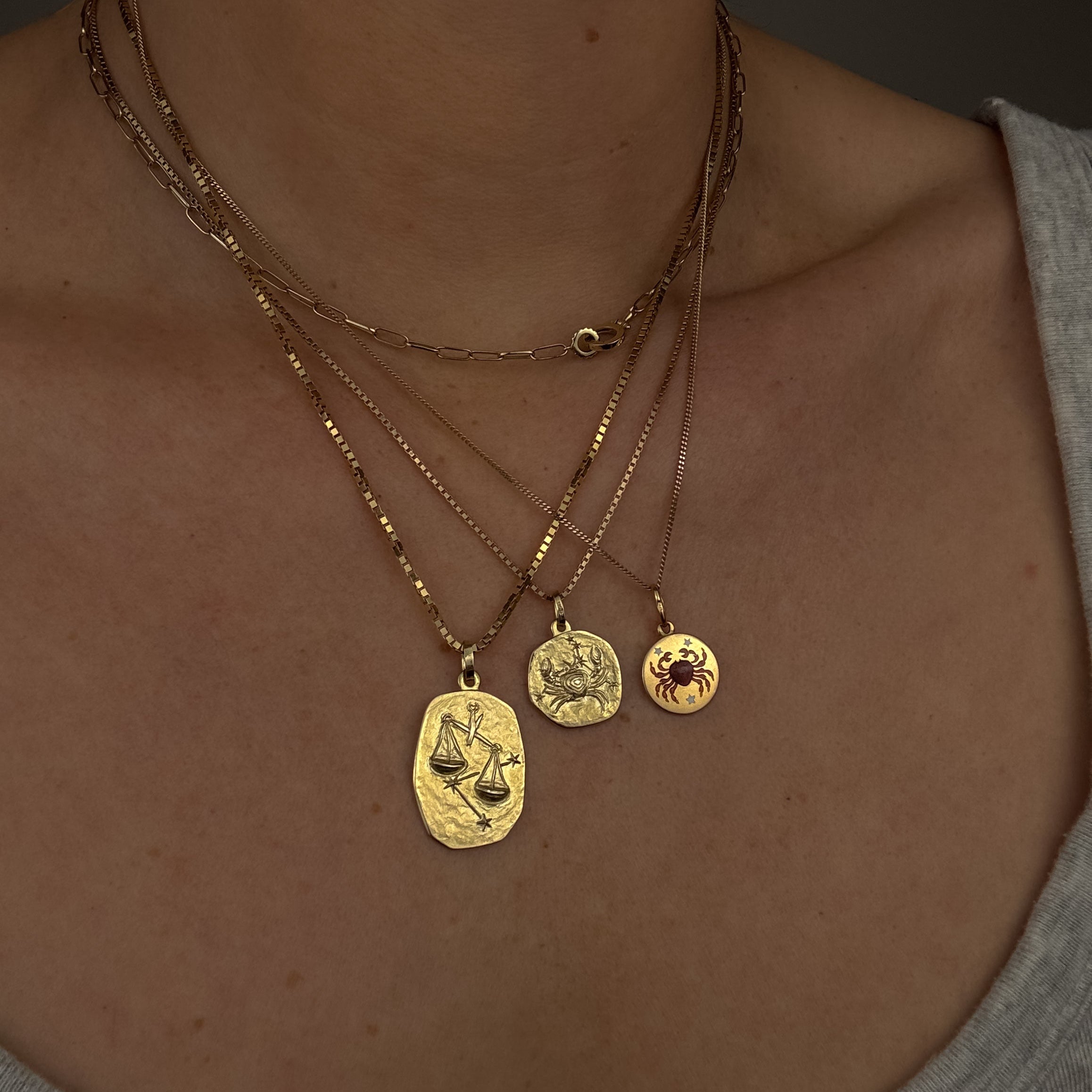 Enamel Cancer Pendant