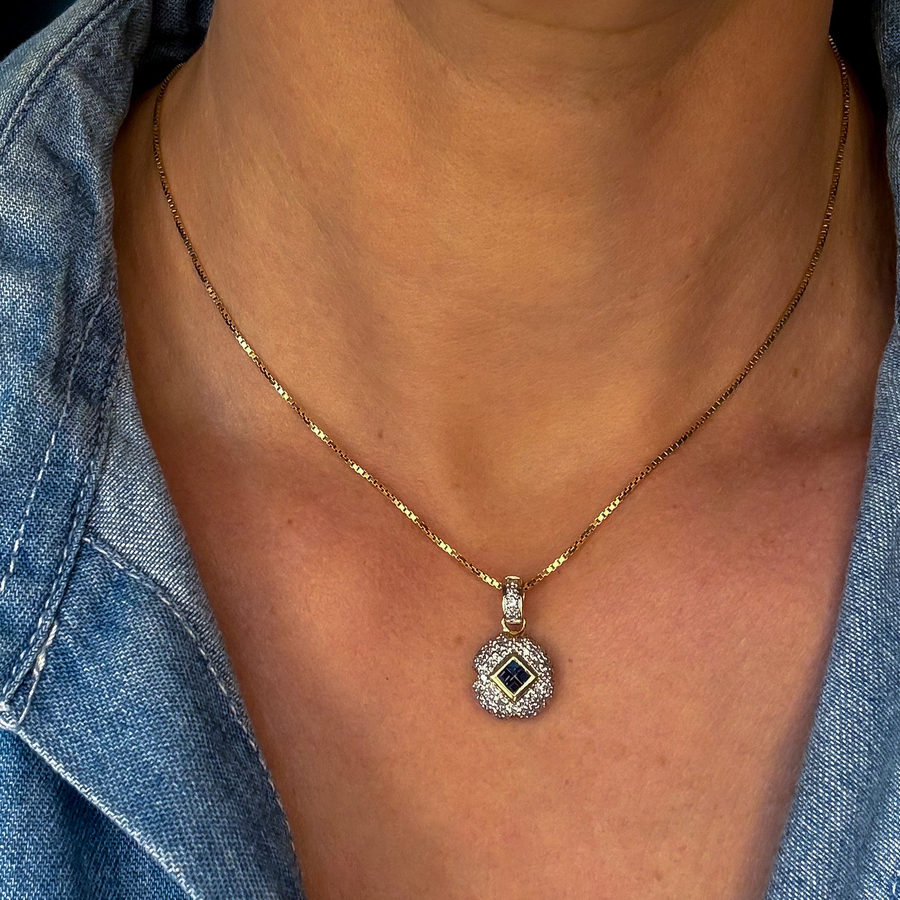Sapphire and Diamond Pendant