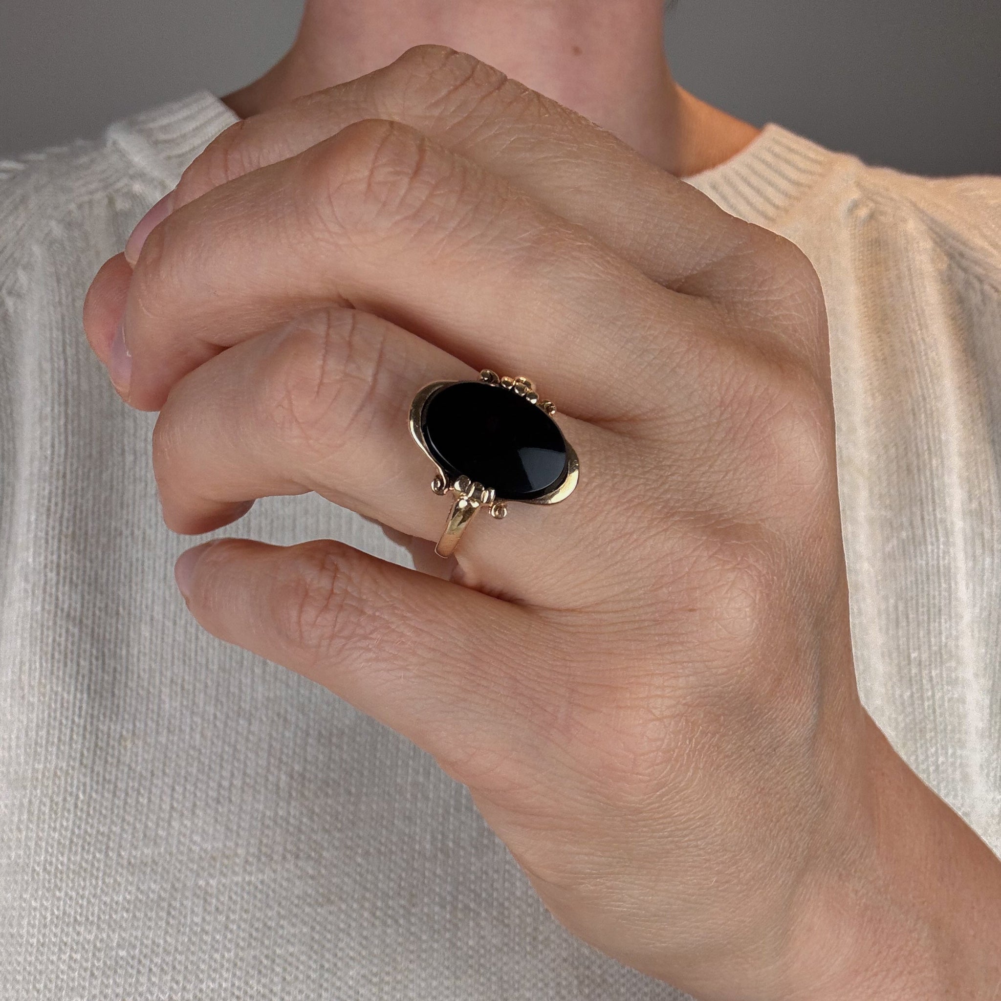 Oval Onyx Ring