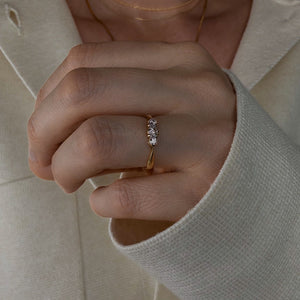 Sparkling Old Mine Trilogy Ring