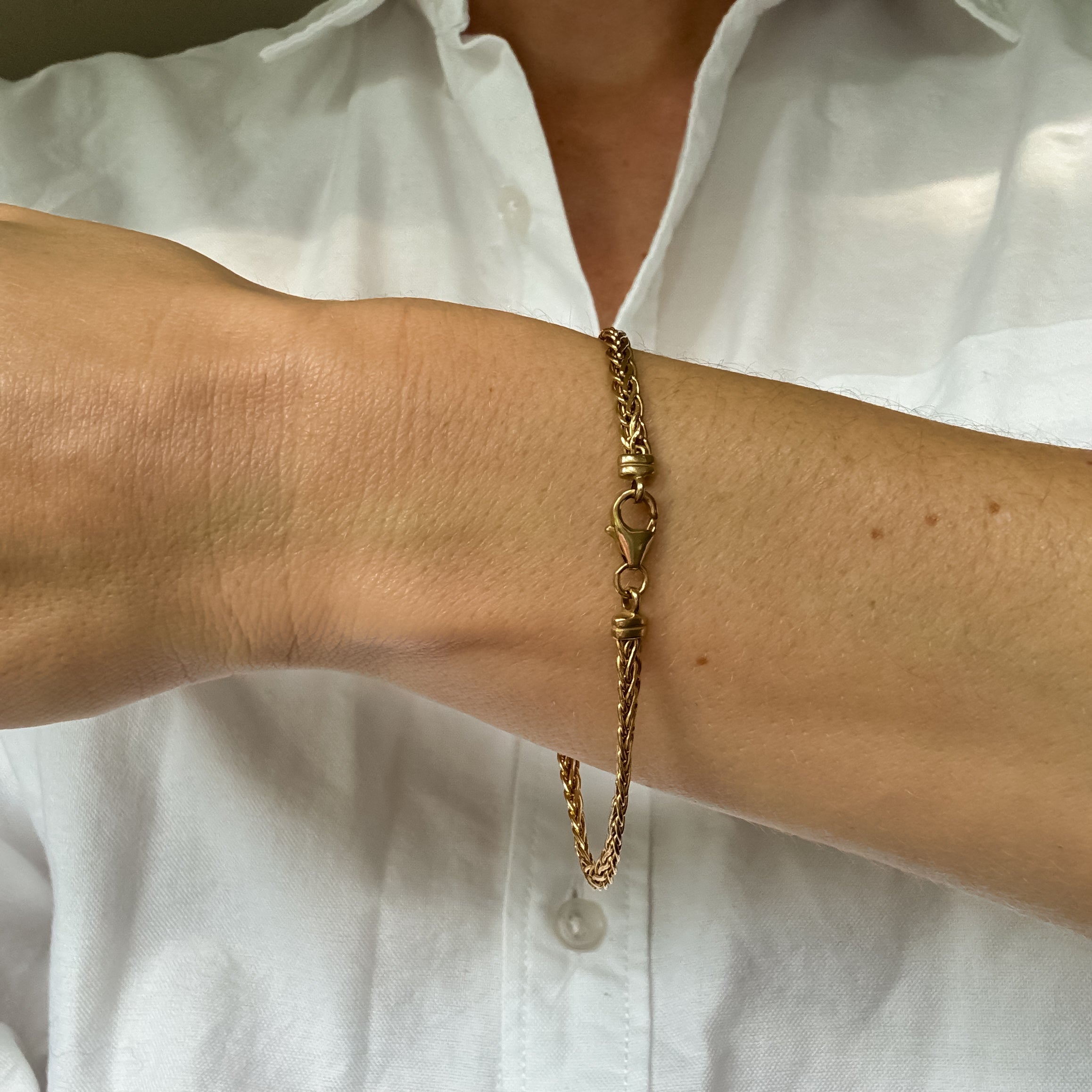 7.5" Flat Wheat Chain Bracelet