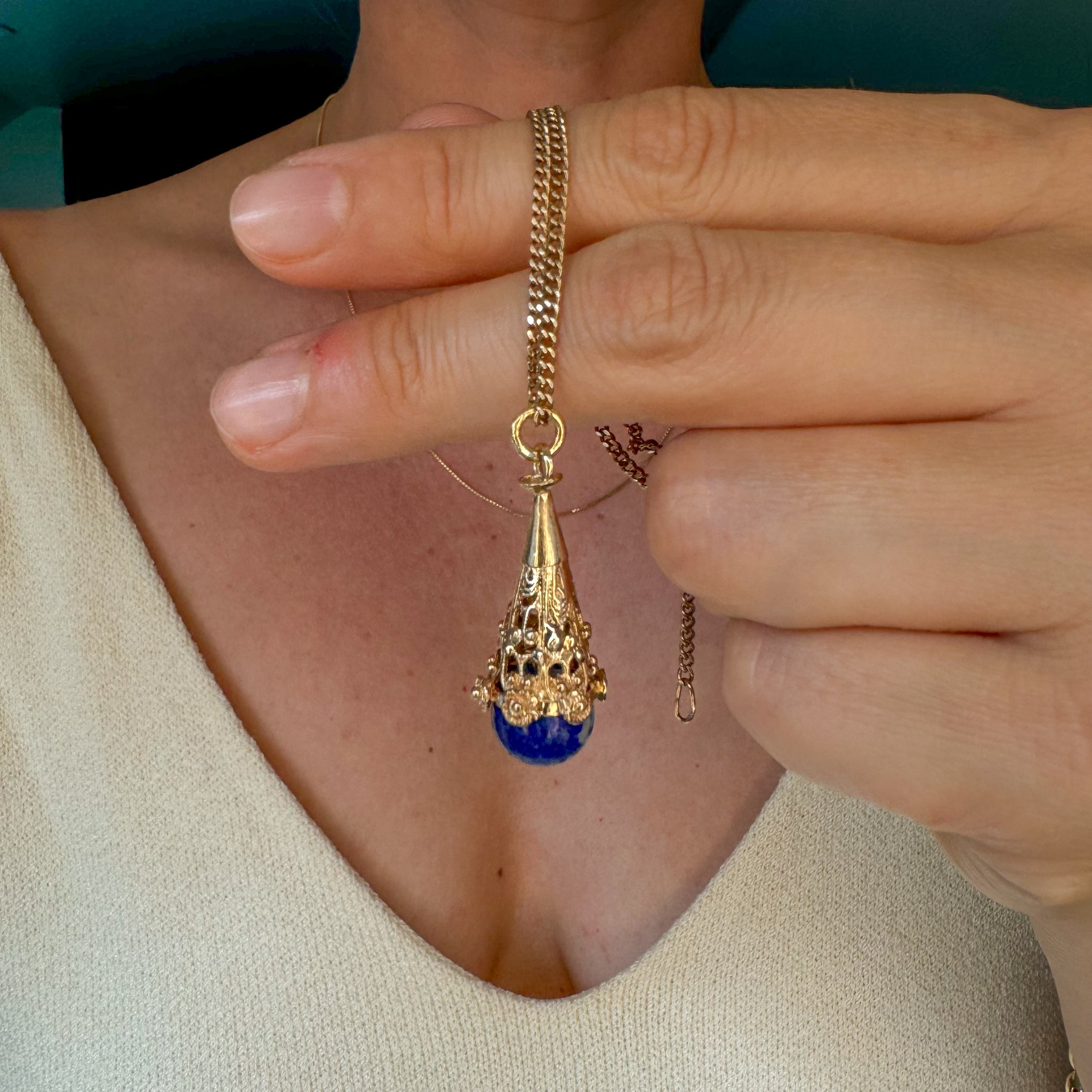 Elegant Lapis Pendant