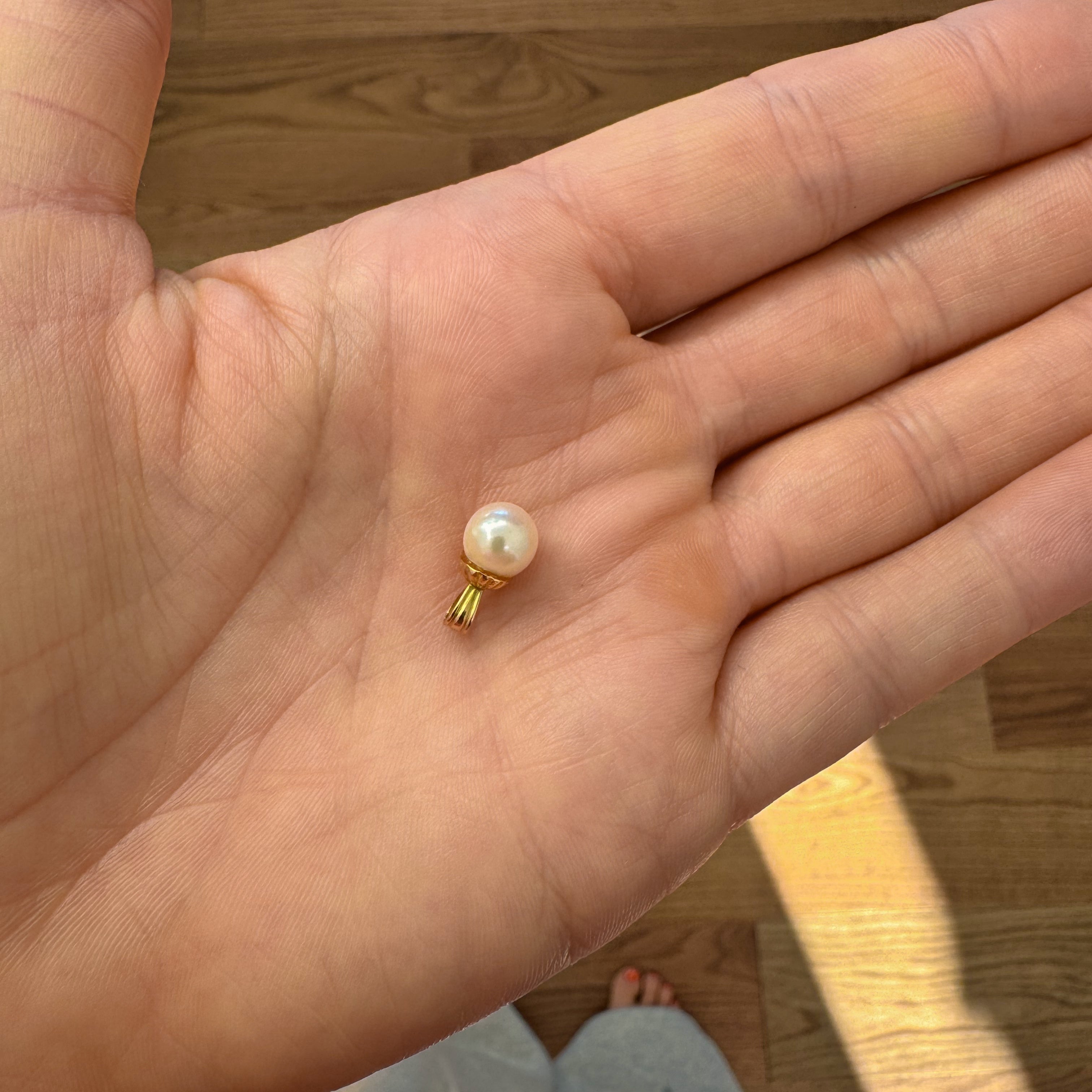Dainty Drop Pearl Charm