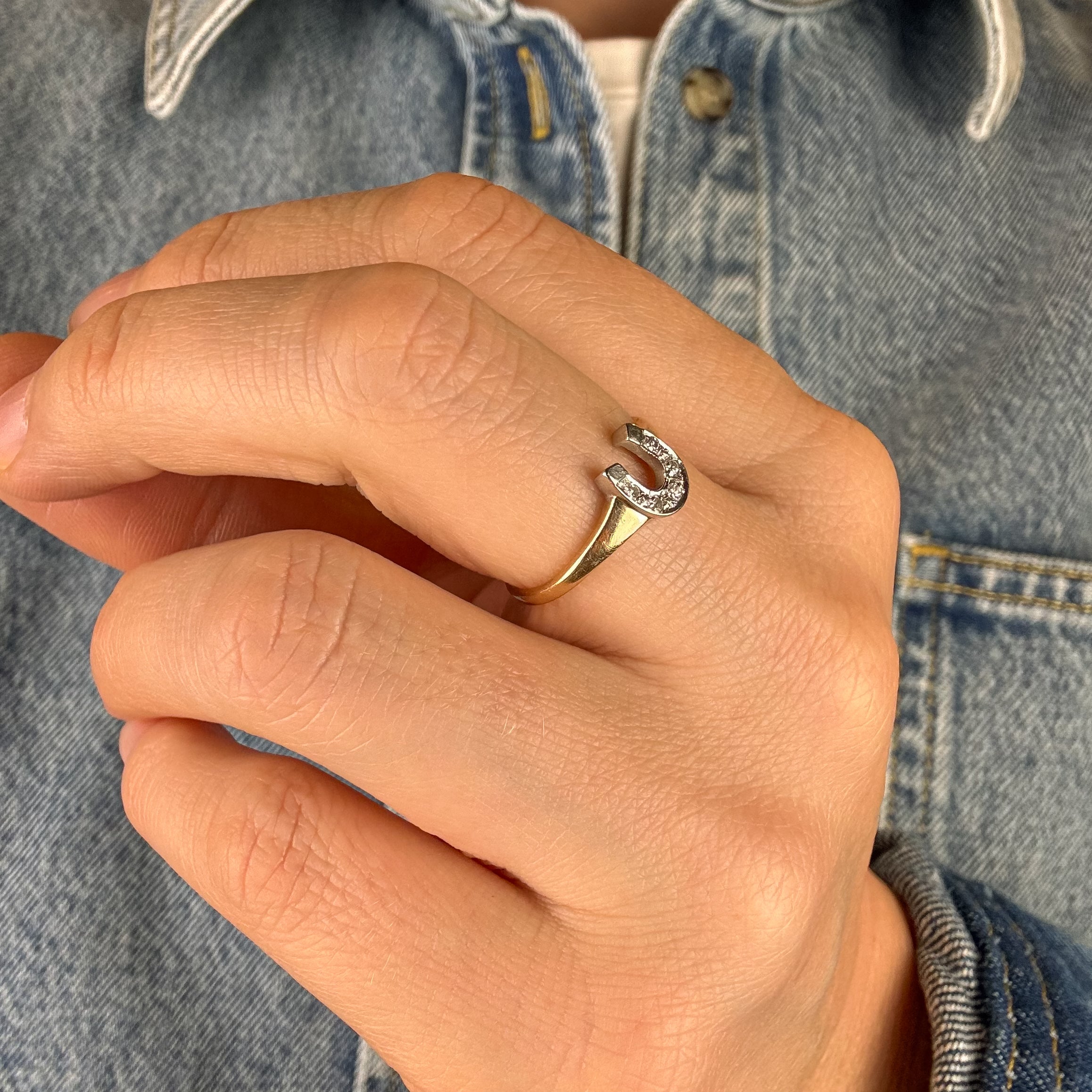Diamond Horseshoe Ring