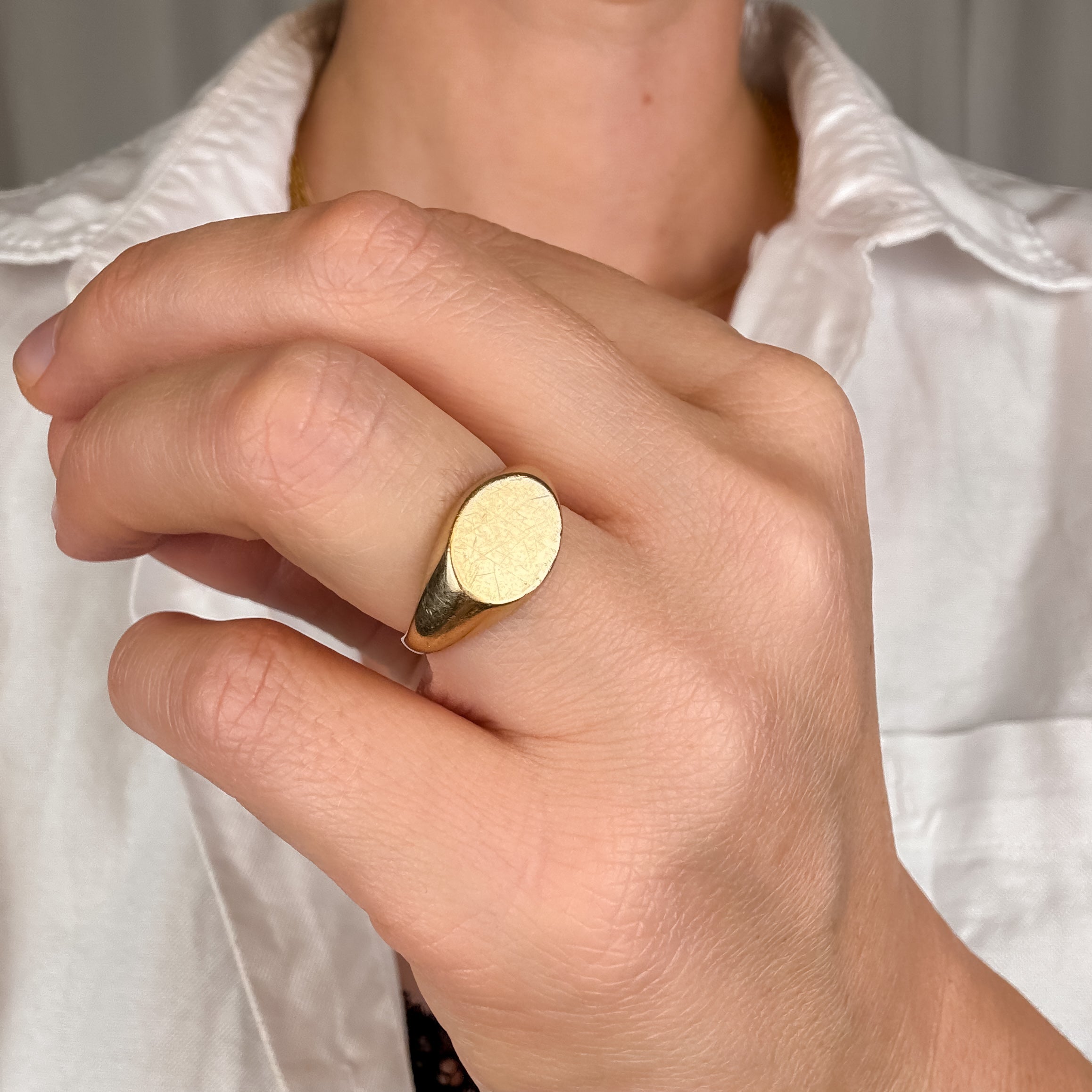 Classic Oval Blank Signet