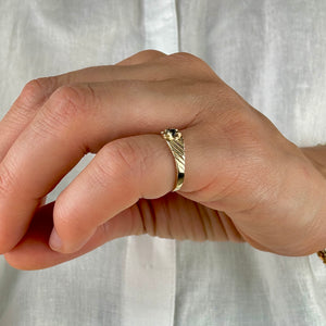 vintage Dainty Aquamarine Ring