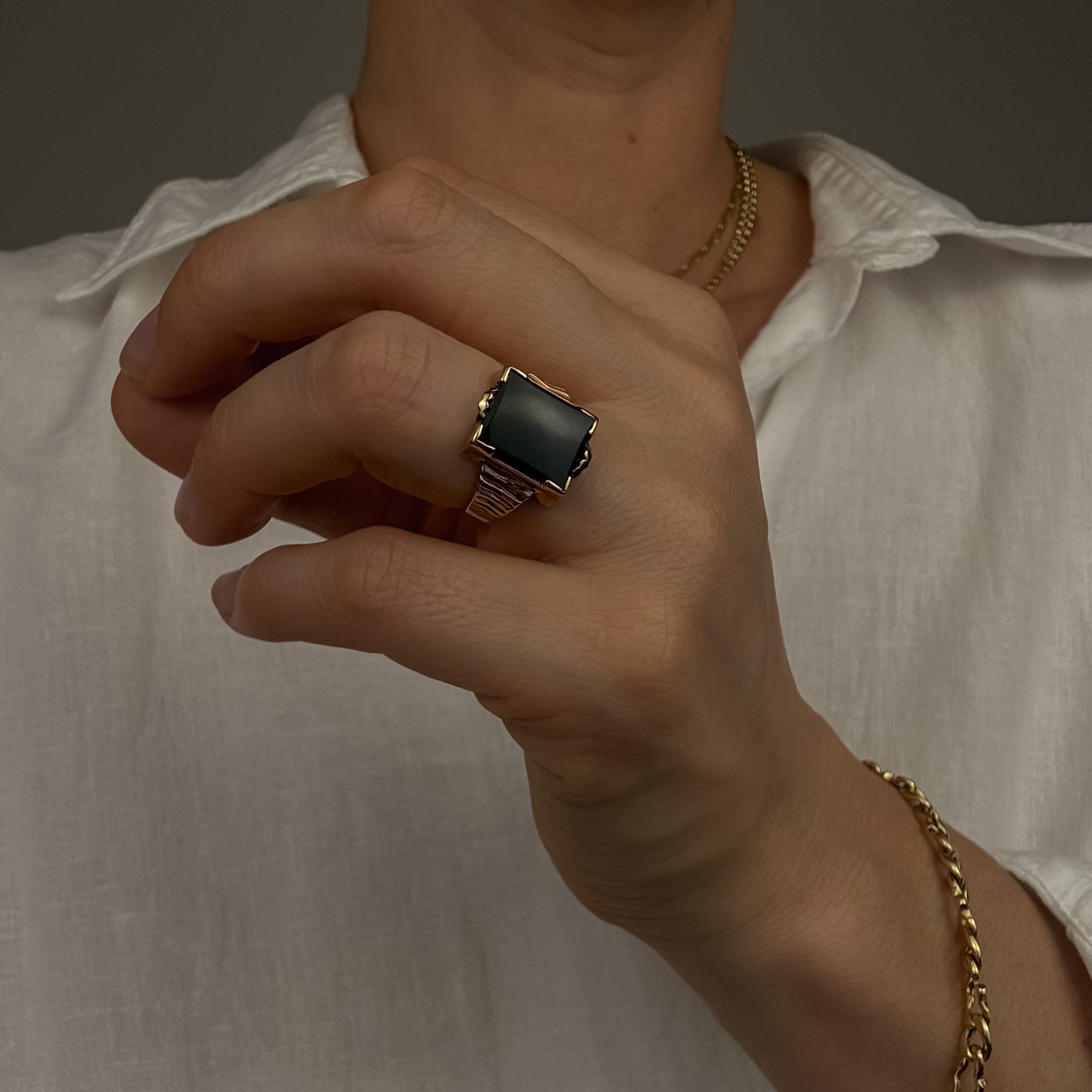 Bloodstone Signet Ring
