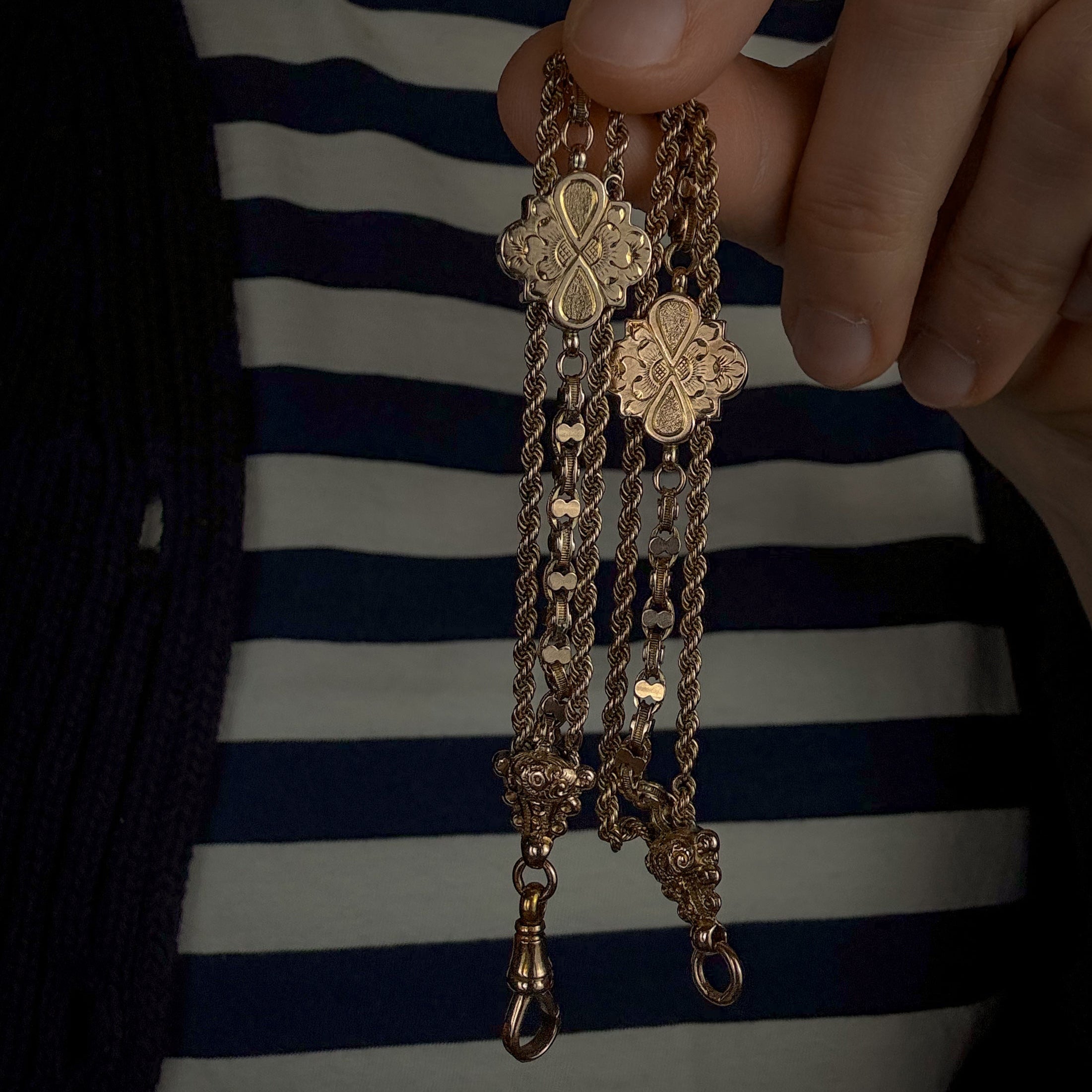 8" Antique Multi-Chain Gold Bracelet