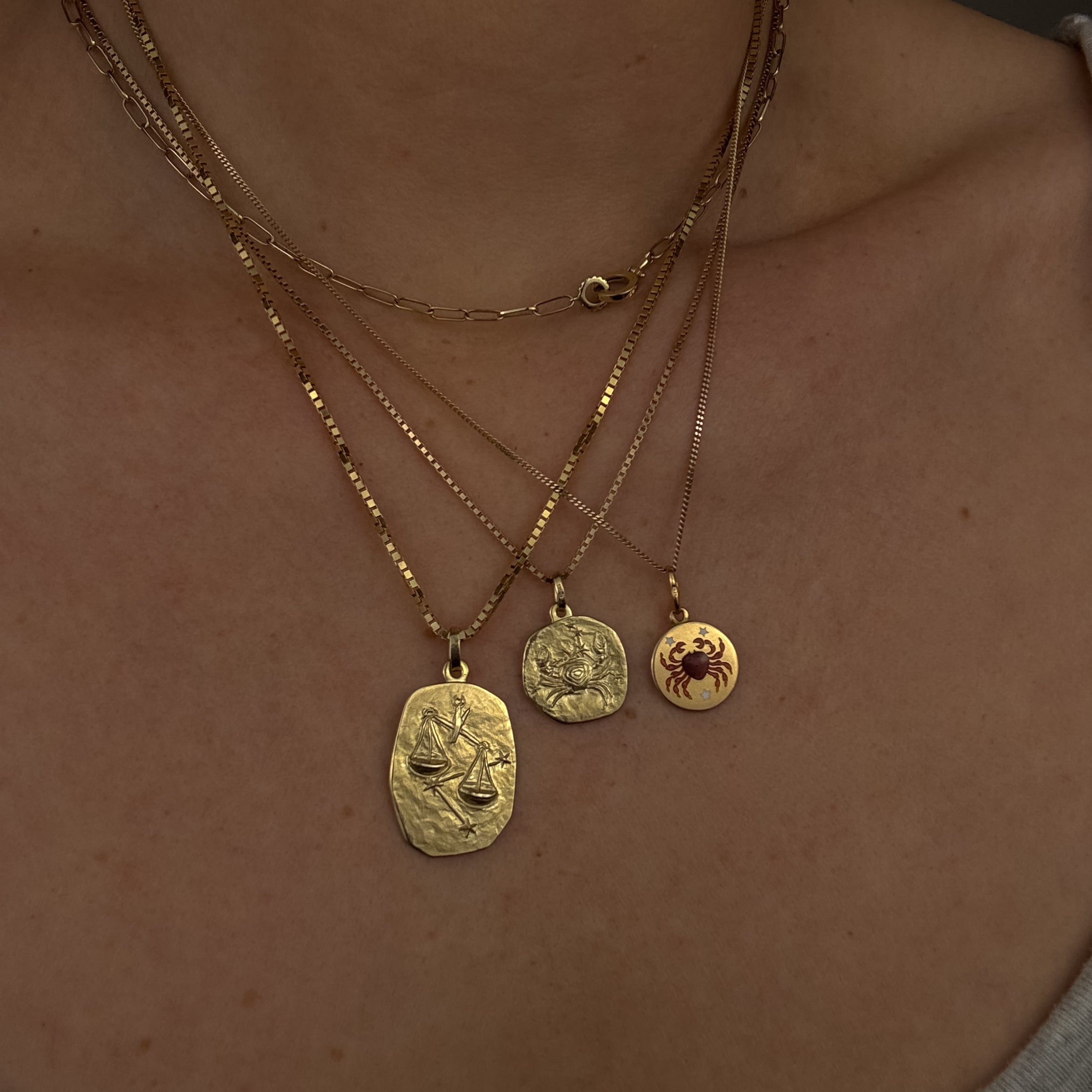 Enamel Cancer Pendant