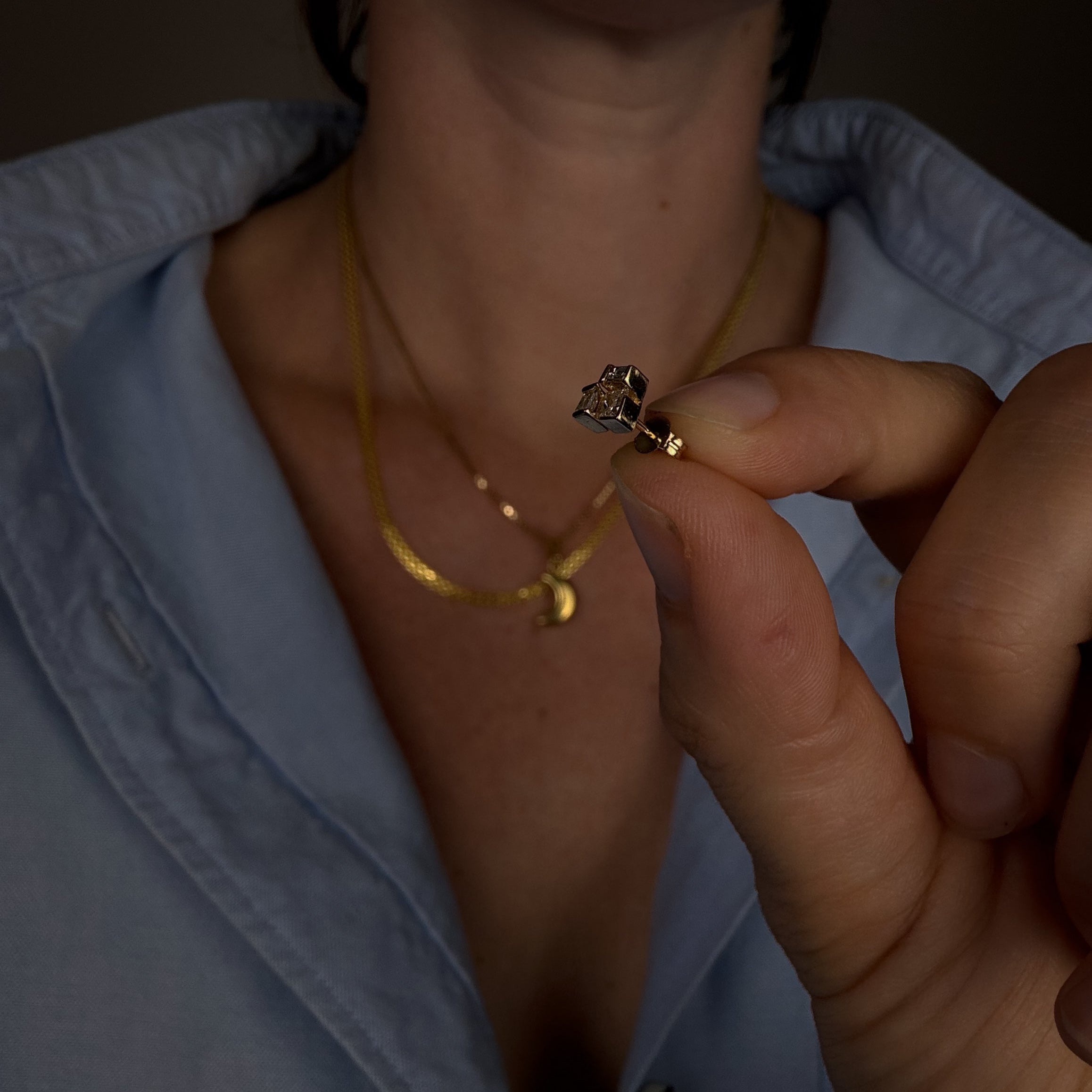 Multi-Baguette Diamond Studs
