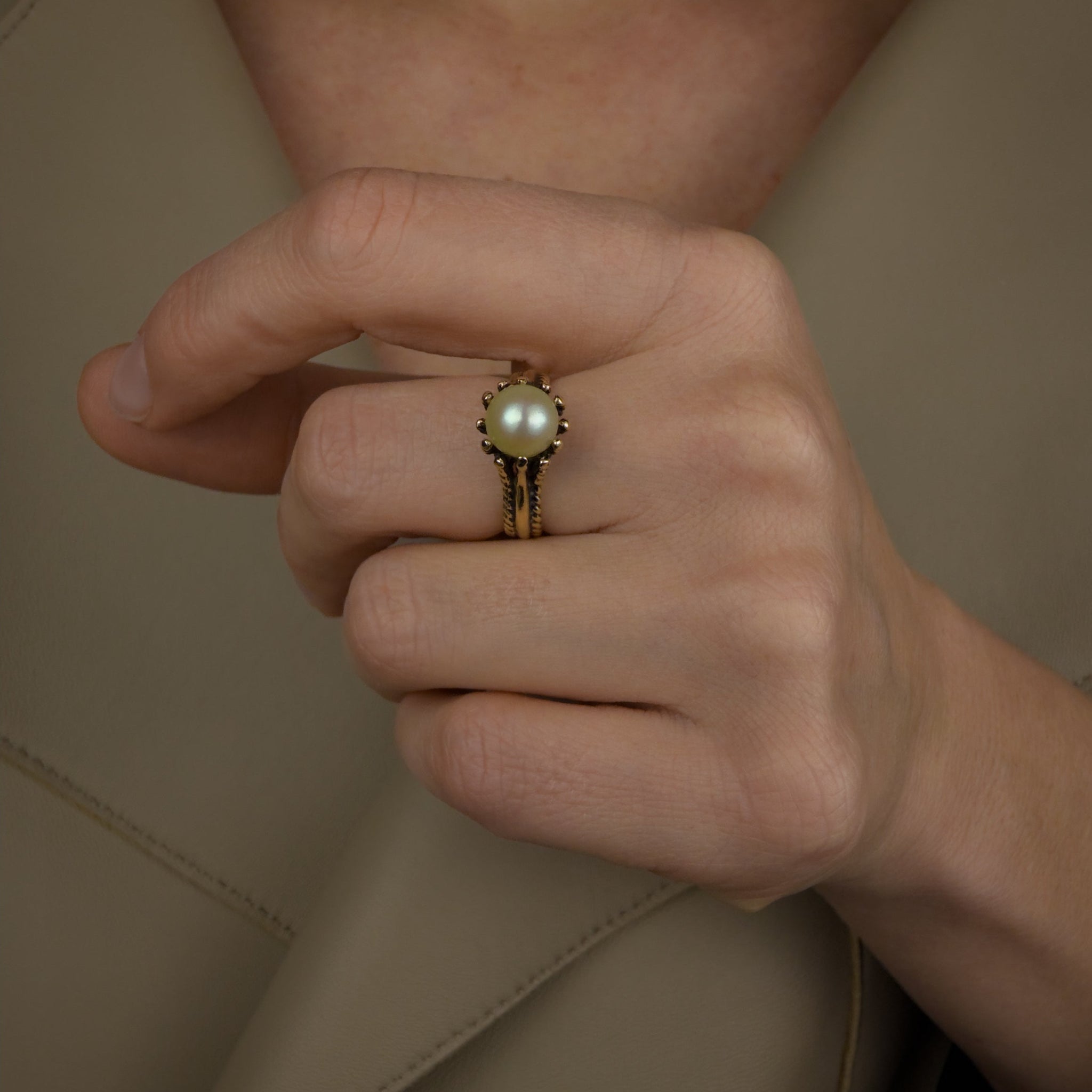 Gothic Pearl Ring