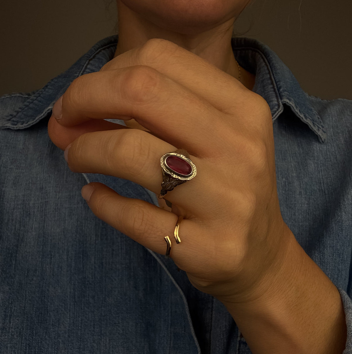 Two-Toned Topaz Ring