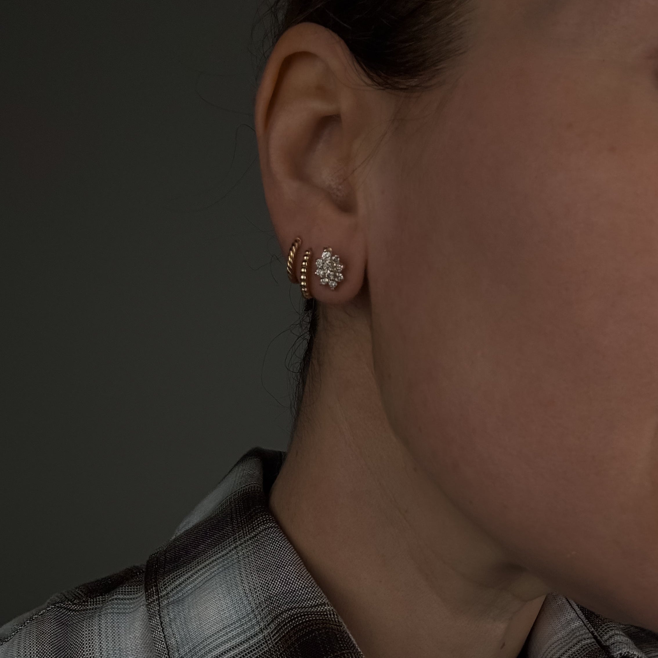 Diamond Cluster Earrings