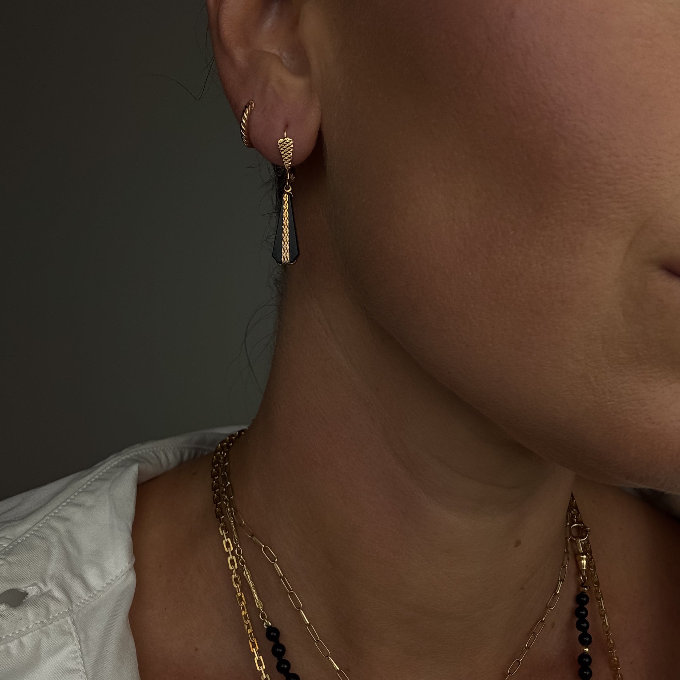 Onyx Drop Earrings