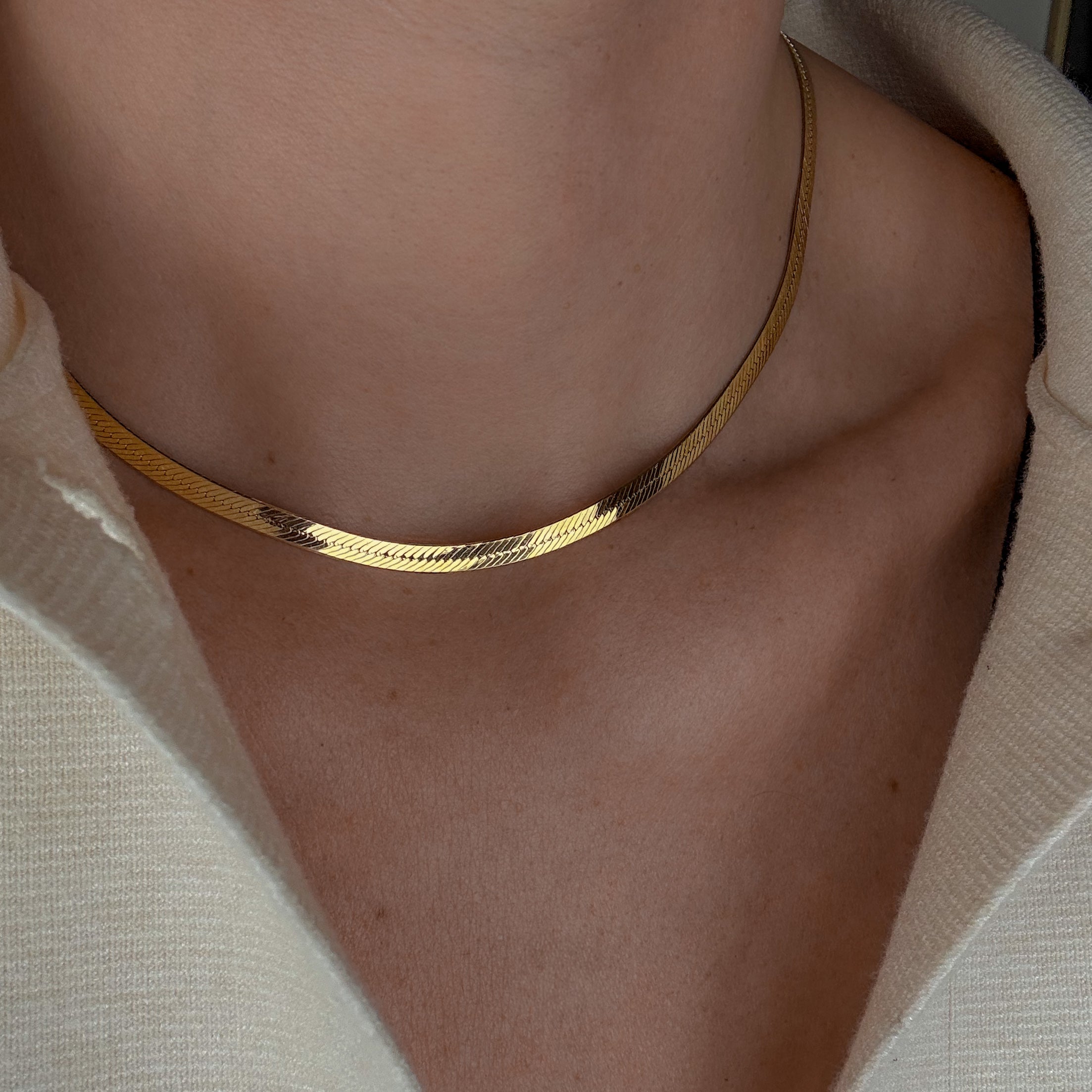 16.5" Herringbone Chain Necklace
