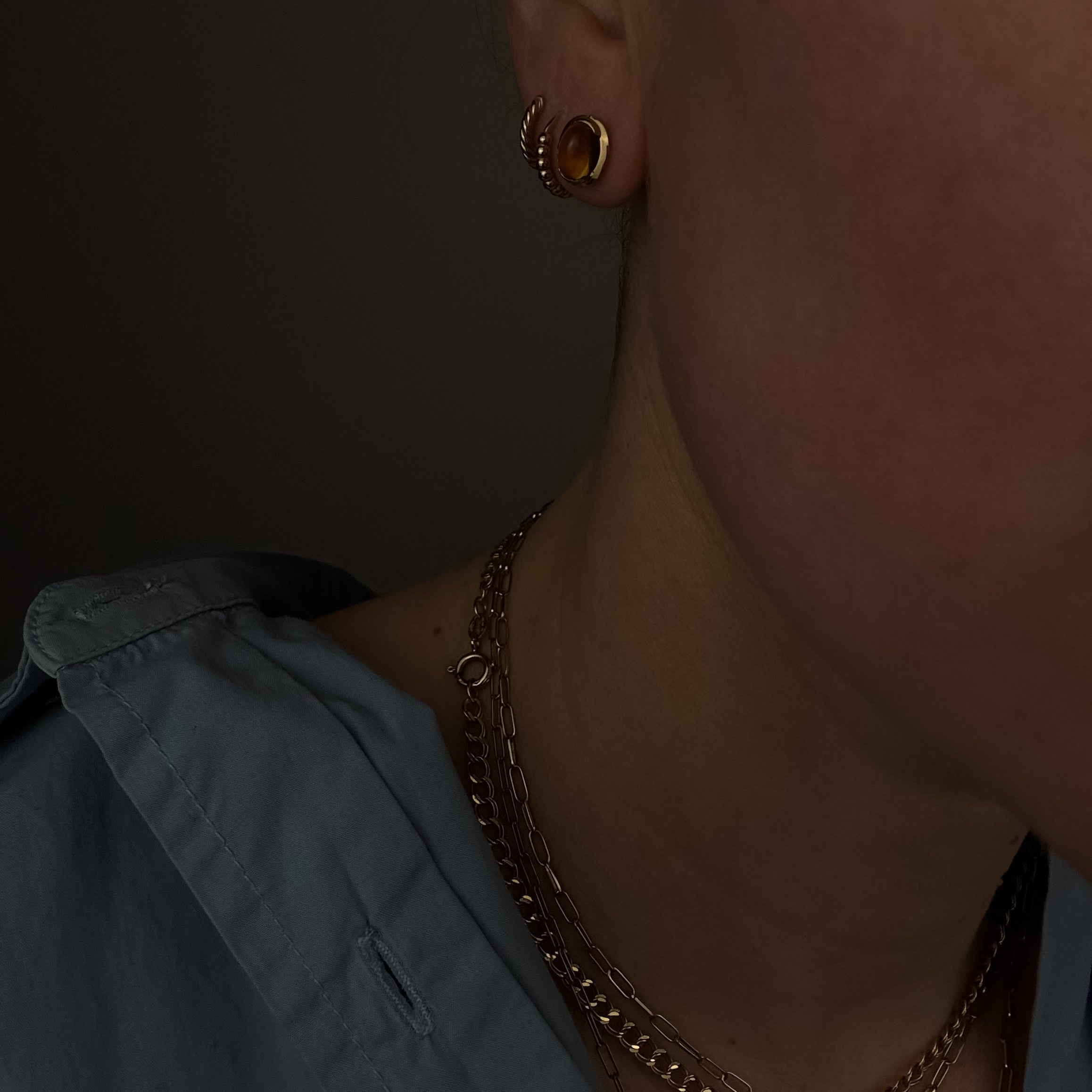 Amber Stud Earrings