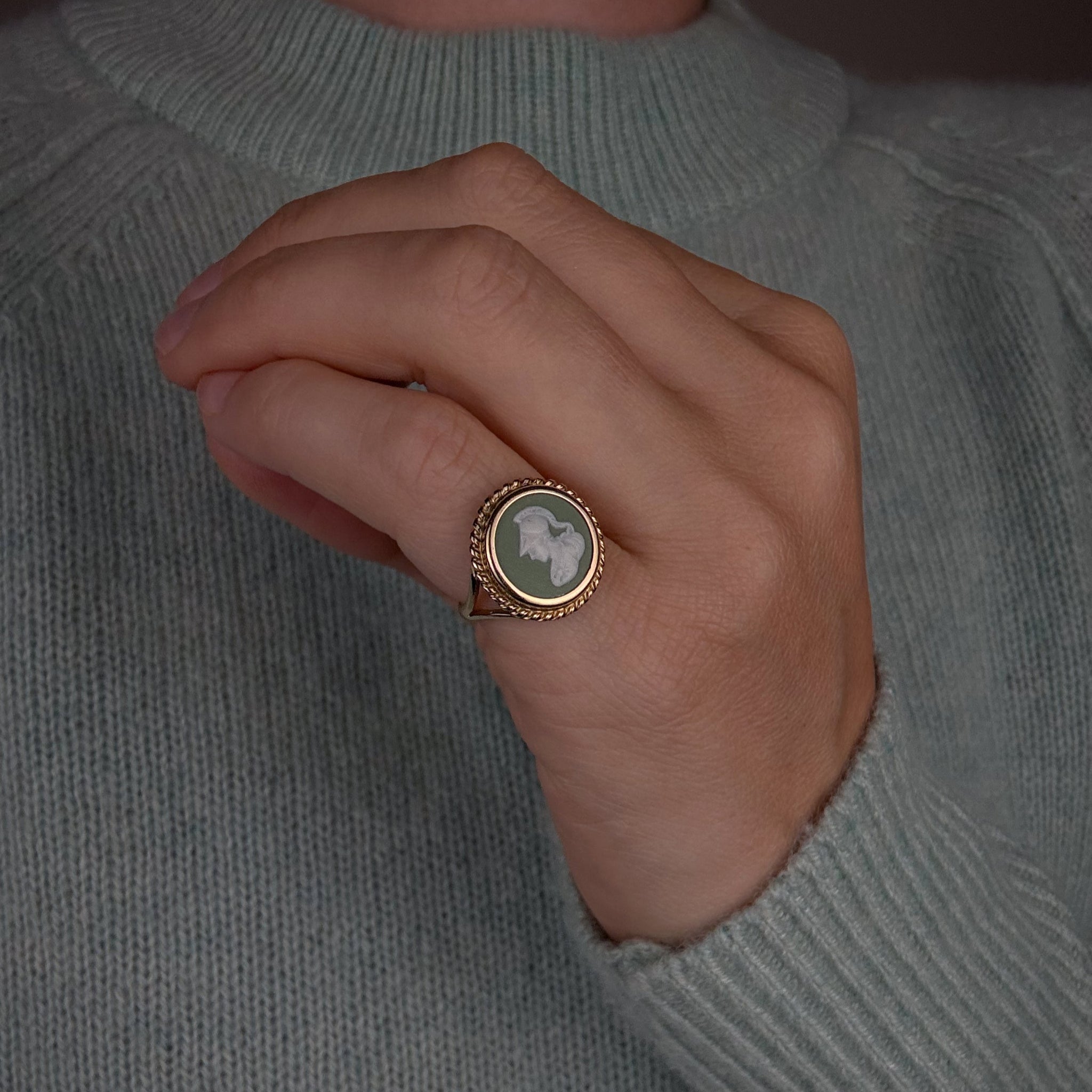 Sea foam Signet Ring
