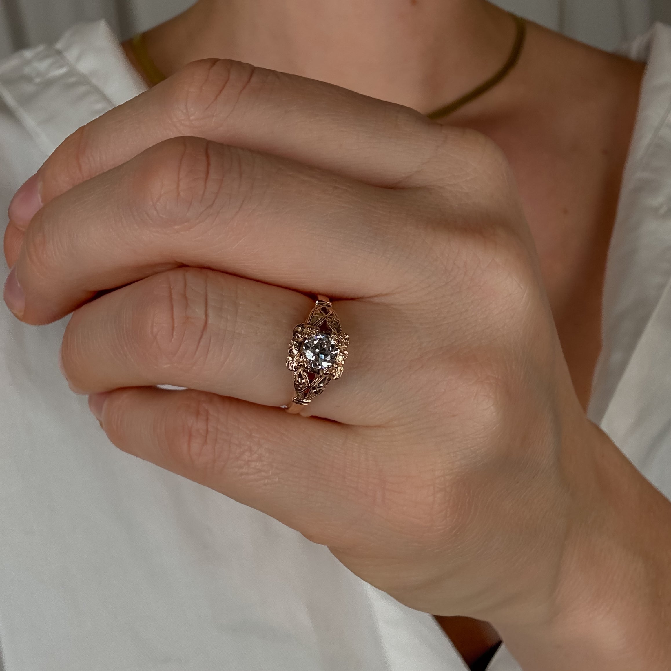 Antique Old Mine Cut Ring