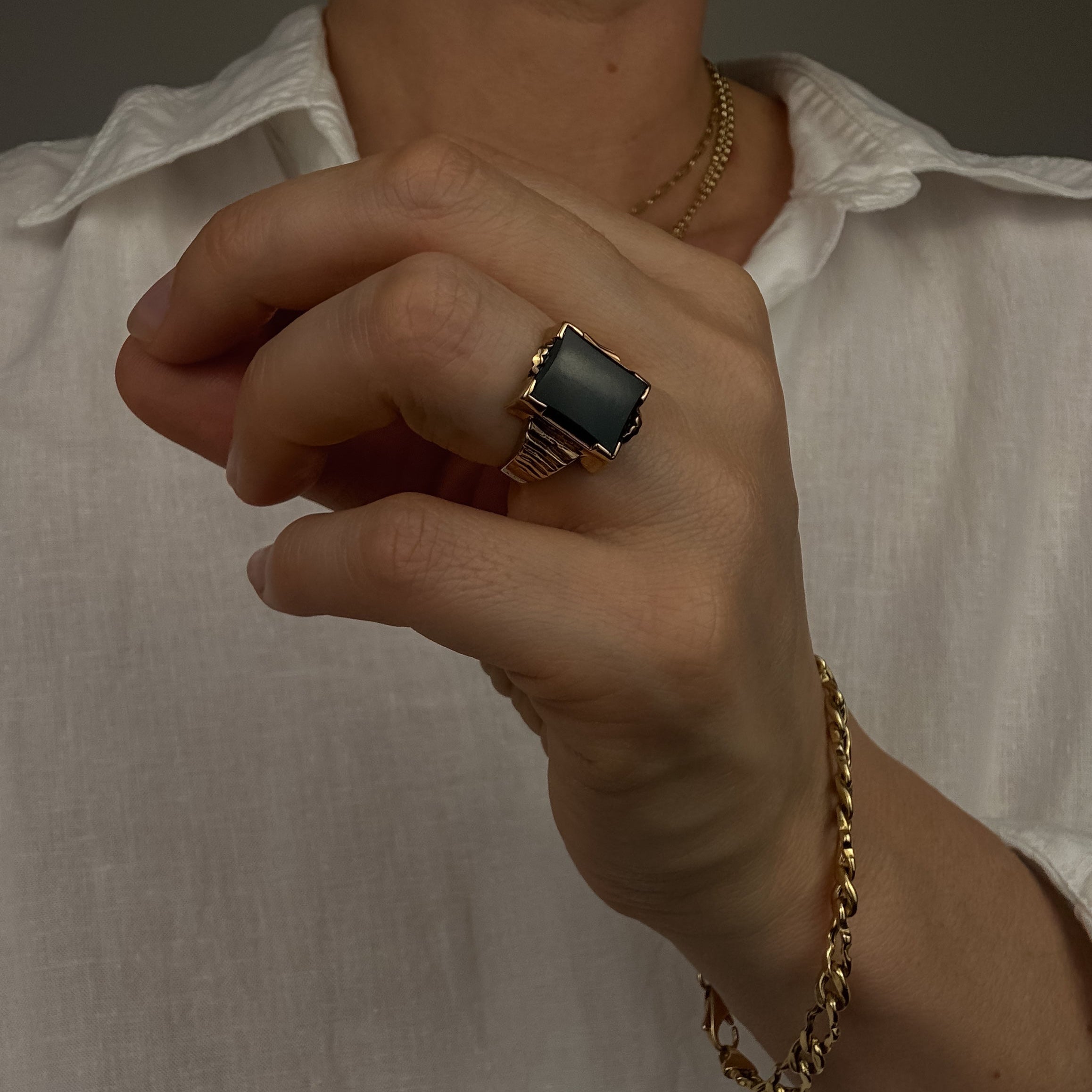 Bloodstone Signet Ring