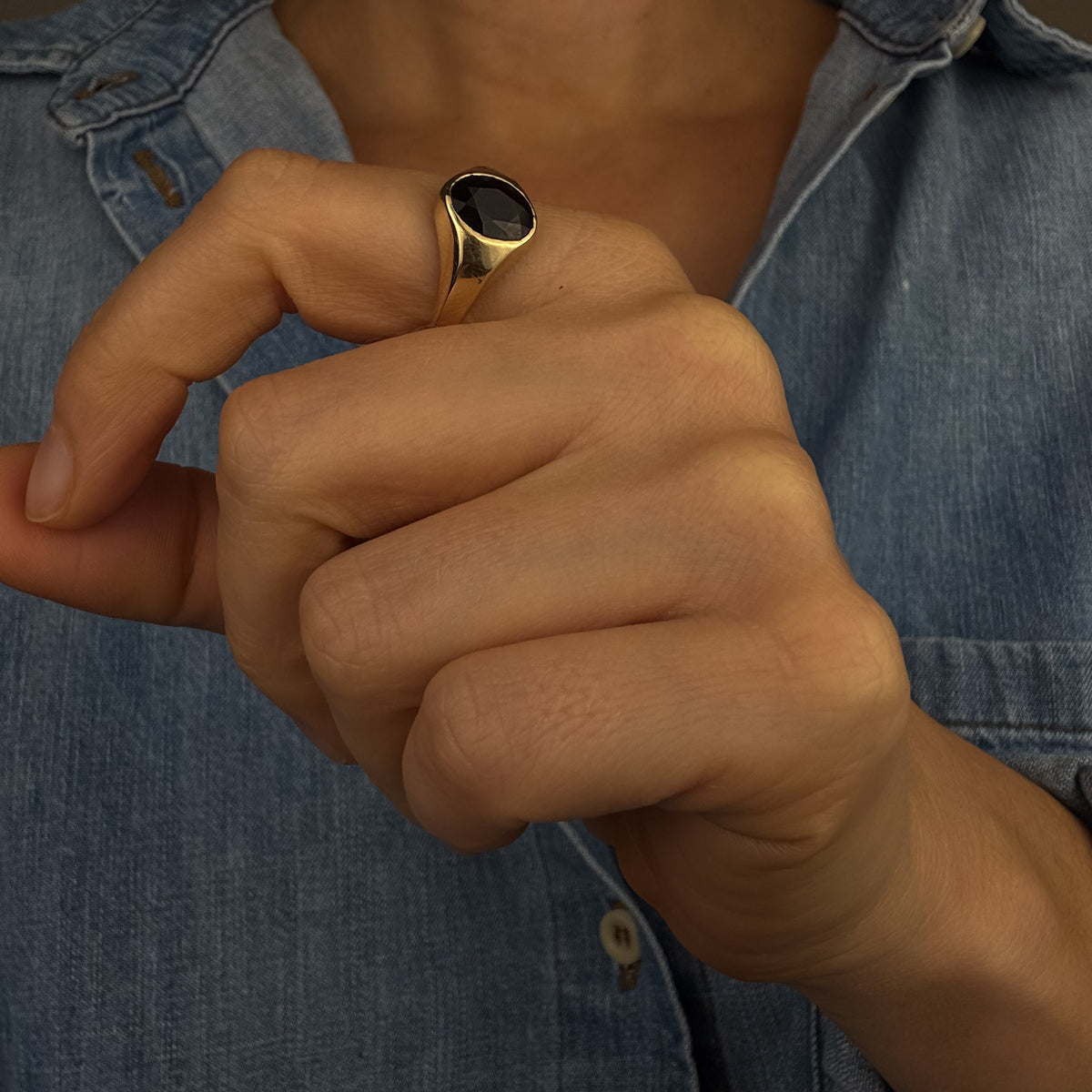 Garnet Signet Ring