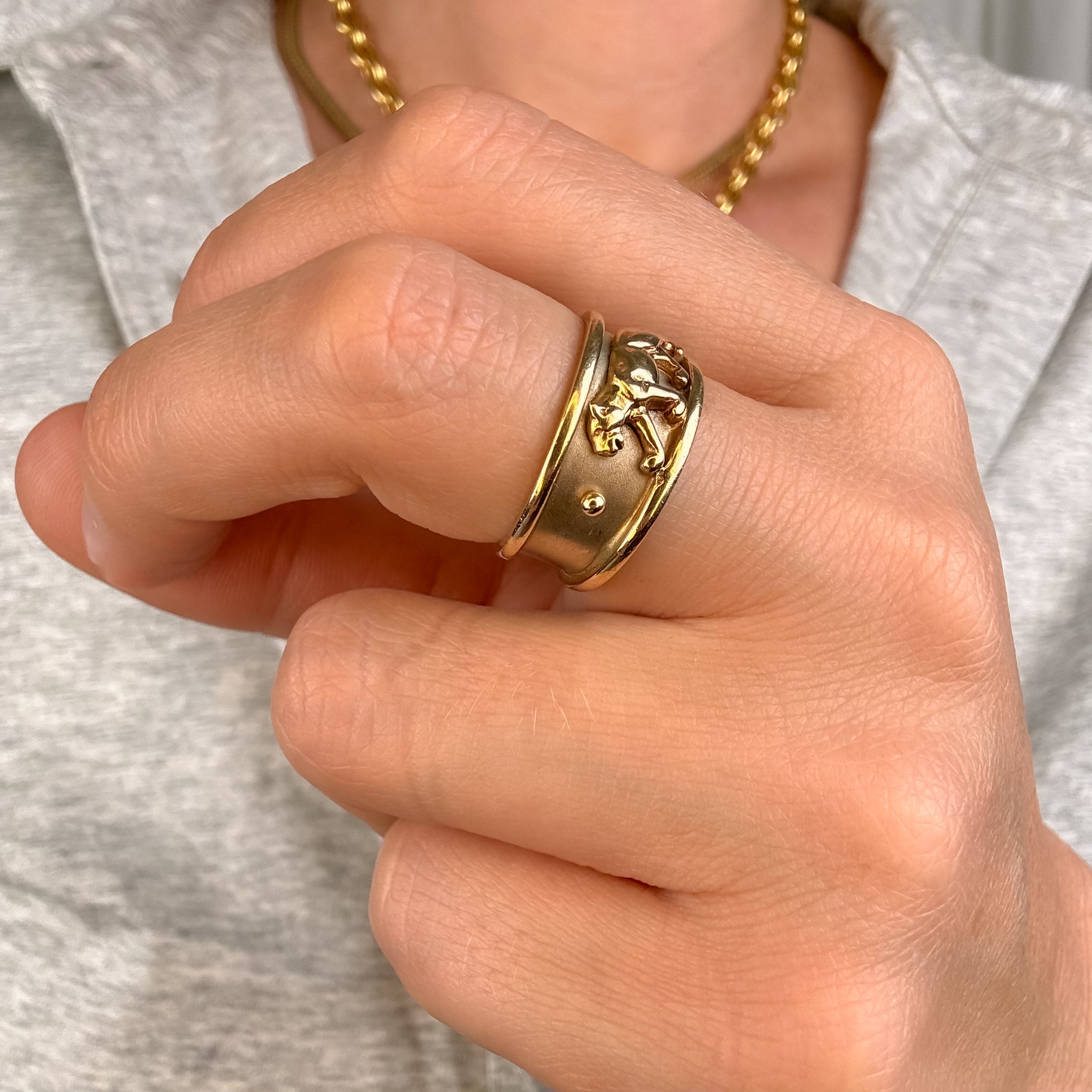 Gold Panther Ring