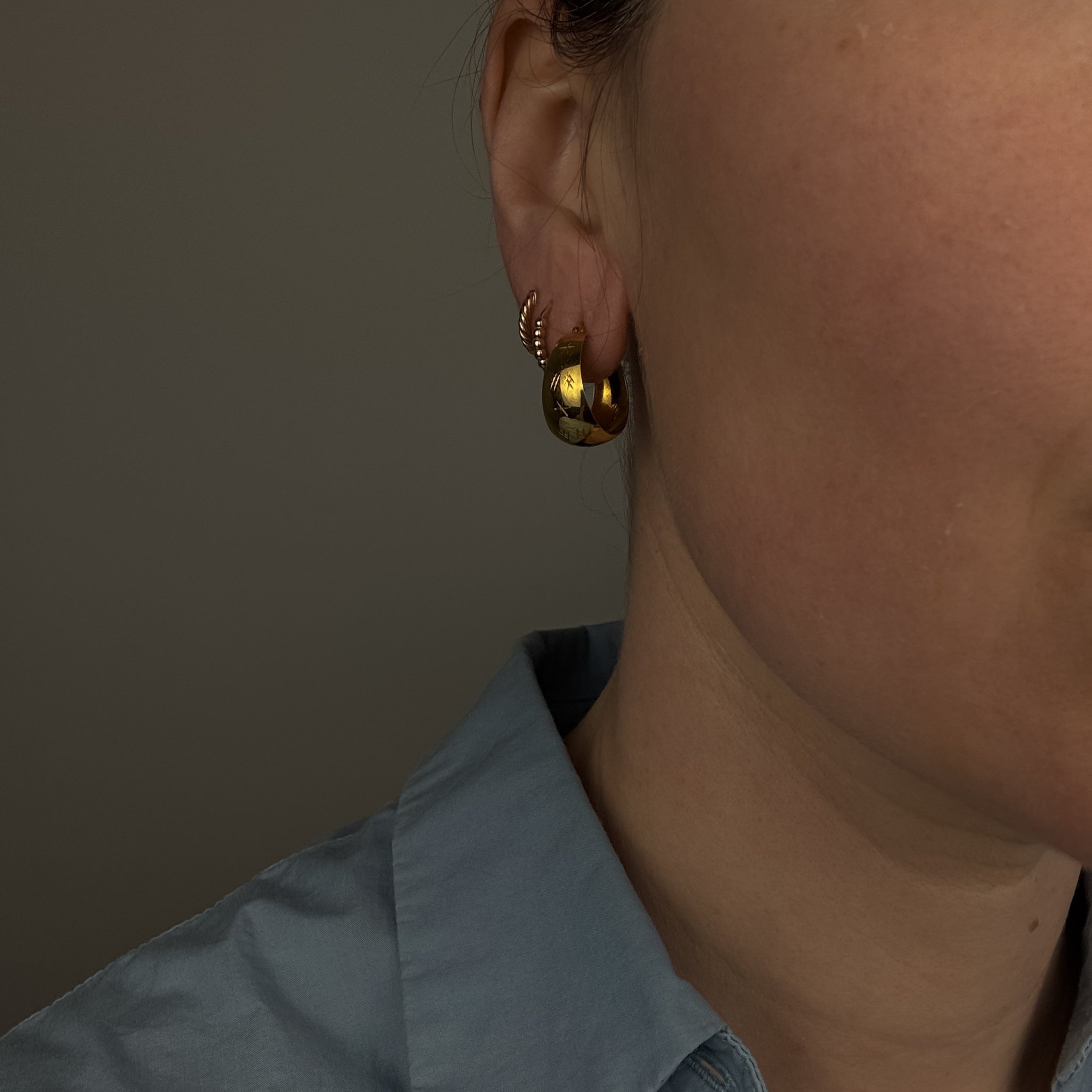 19.3mm Star-Etched Hoops