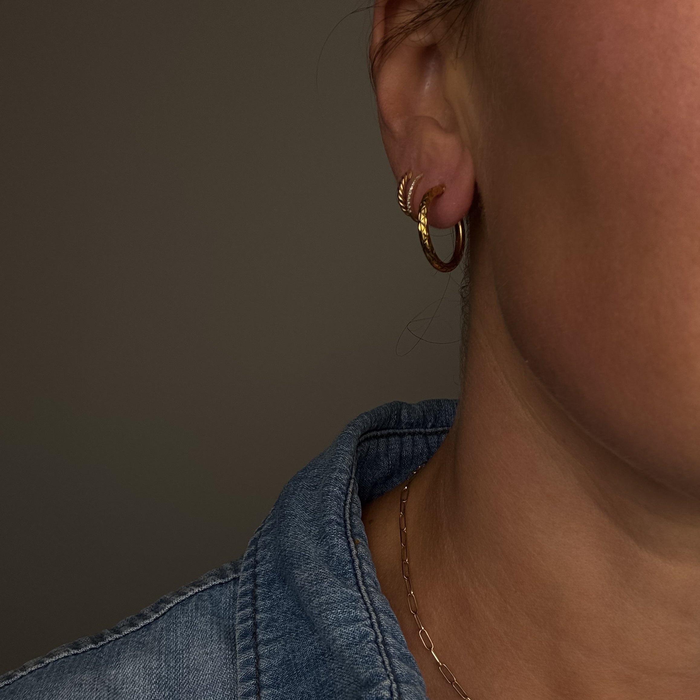 20.5mm Diamond Cut Hoops