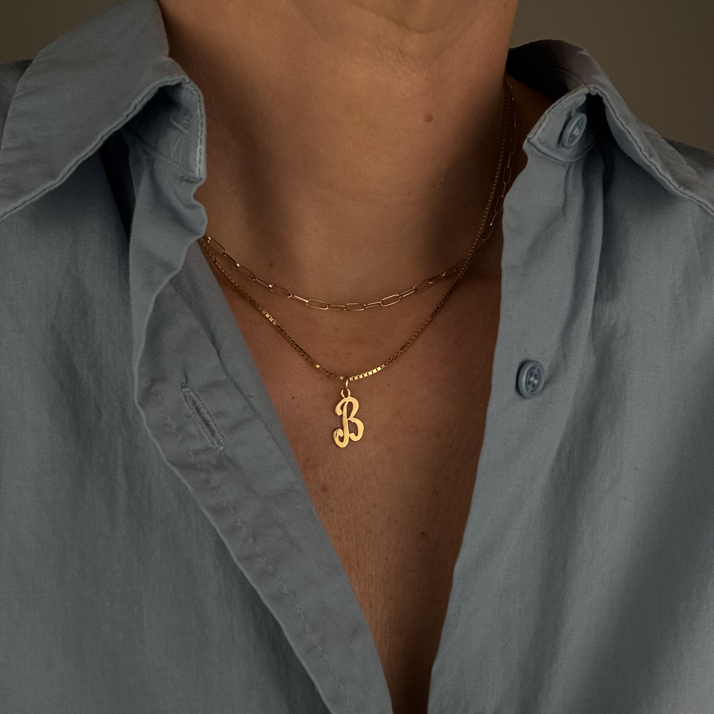 Cursive 'B' Charm