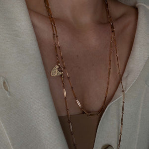 60in Antique Victorian Chain with Heart Clasp