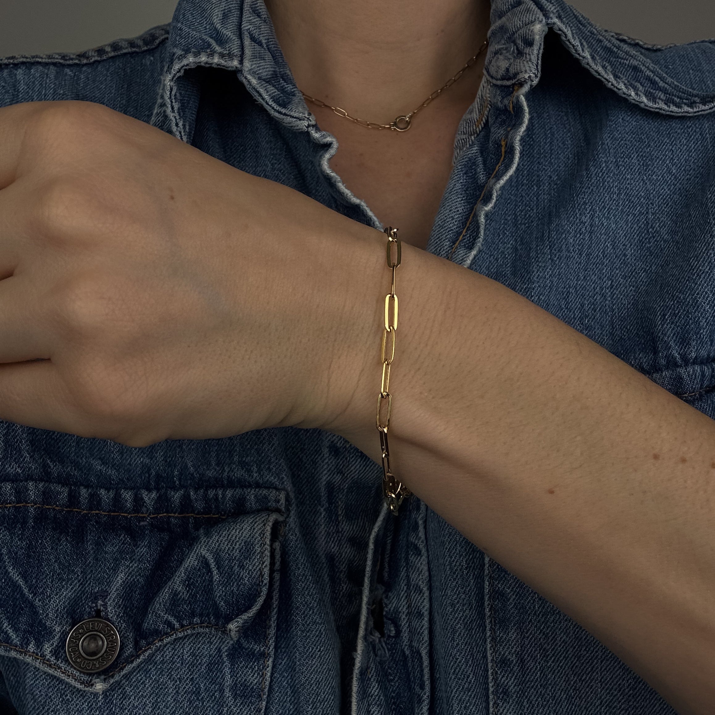 7.25" Paperclip Bracelet