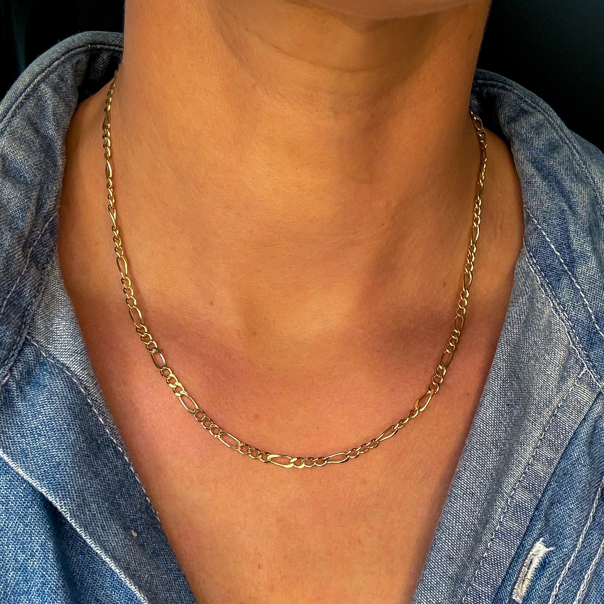 18" Figaro Chain Necklace