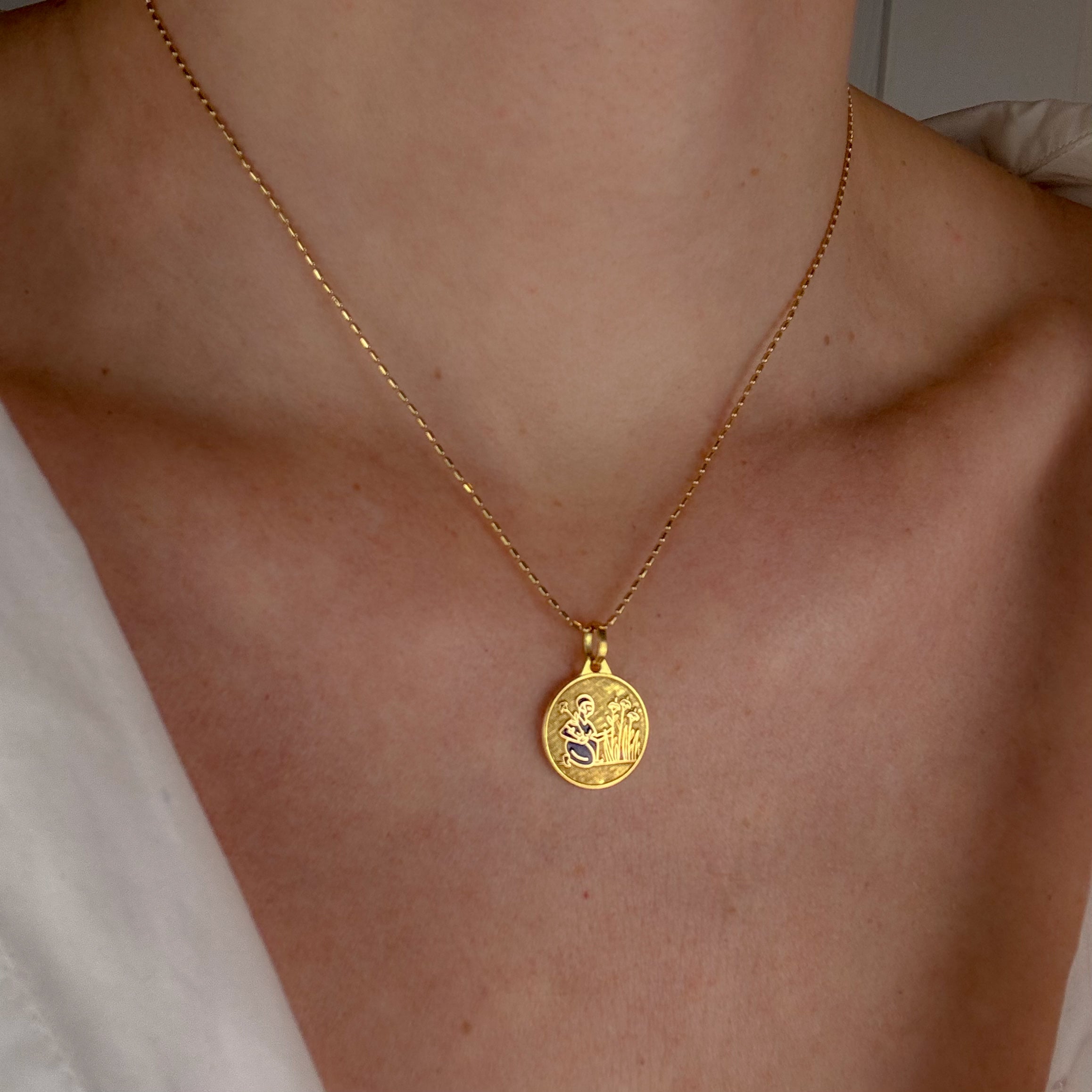 Enamel and Gold Garden of Life Charm