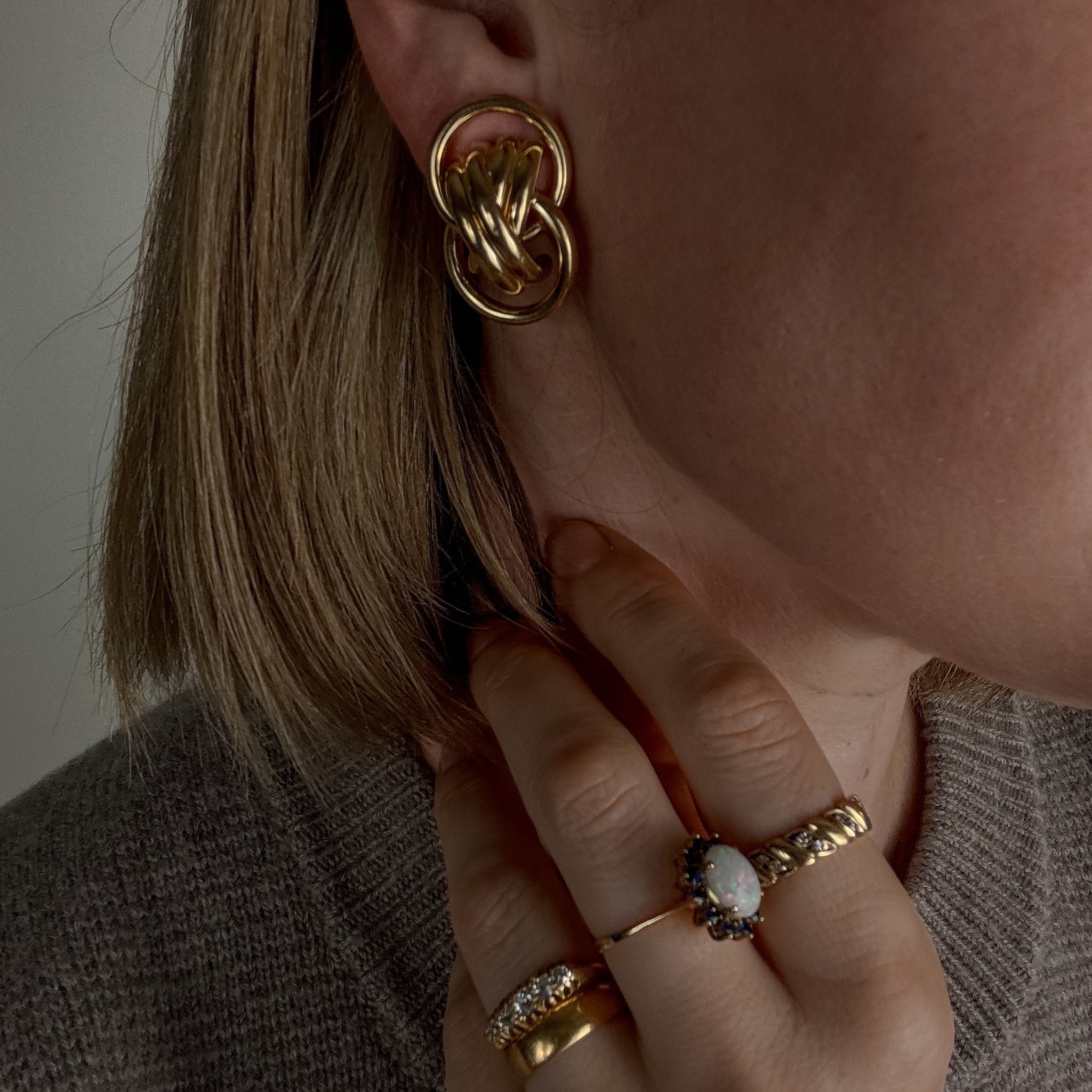 Retro Double Knot Earrings