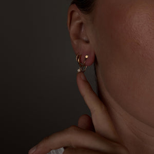 Double Box Chain Hoops