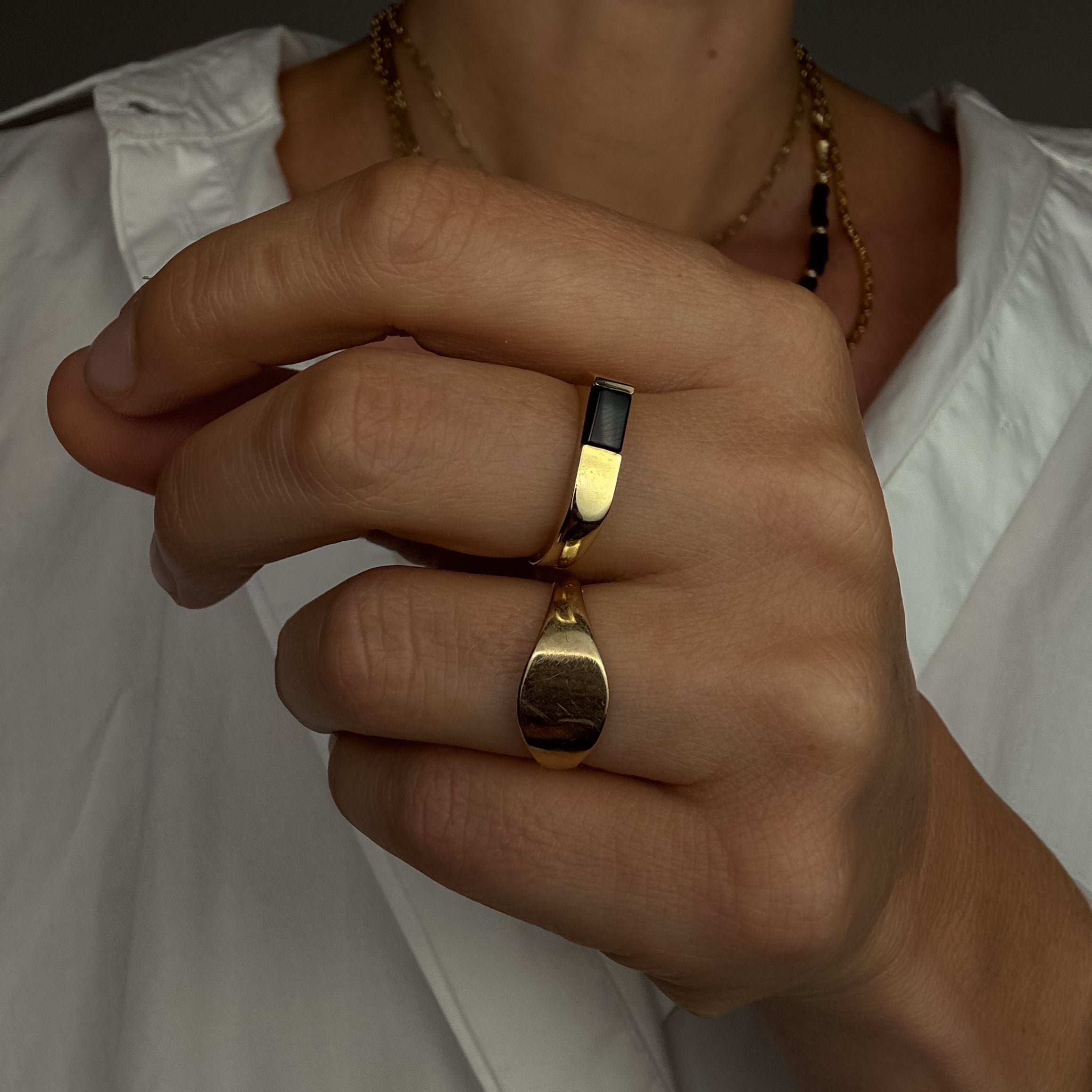 Onyx Bar Ring