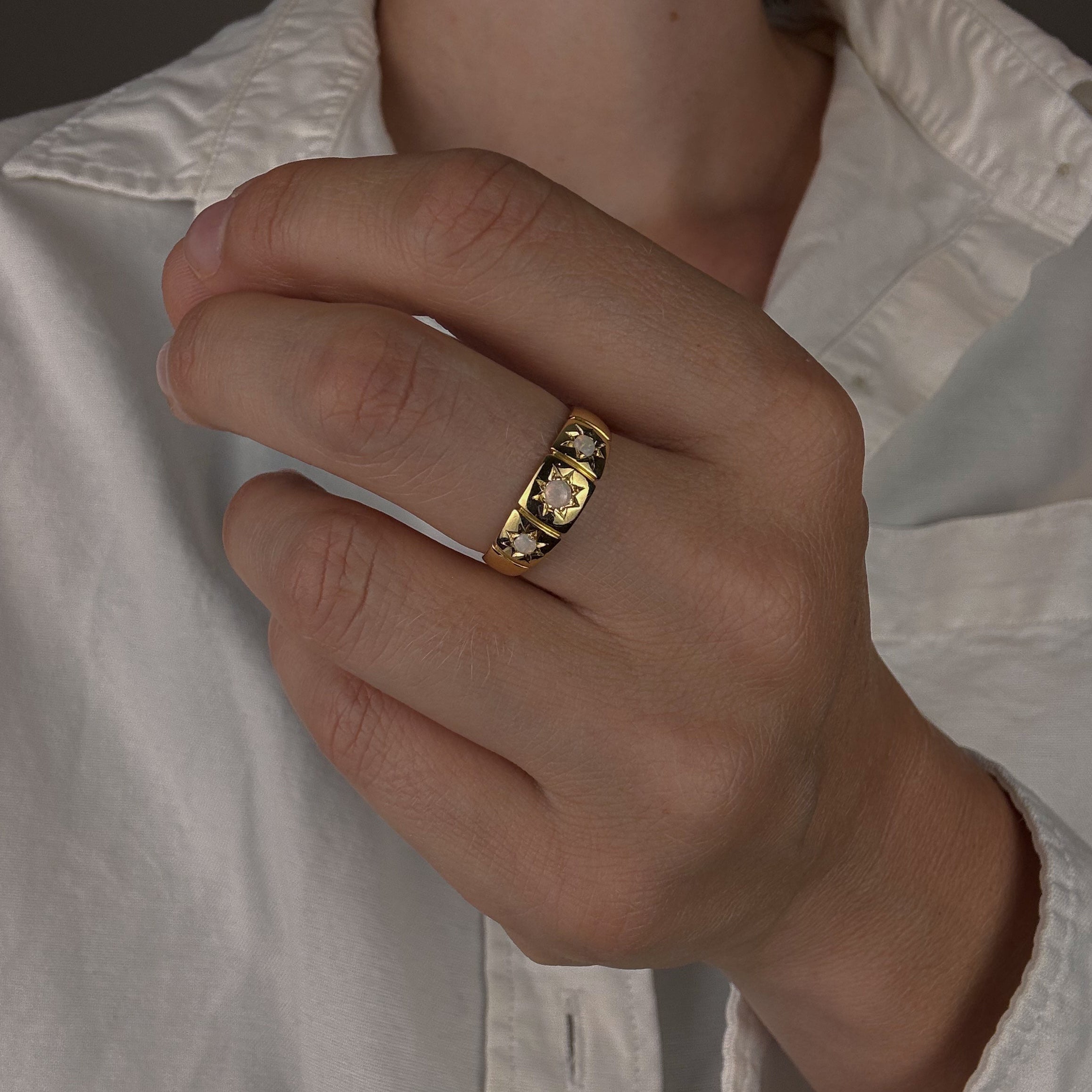 Antique Opal Trilogy Ring