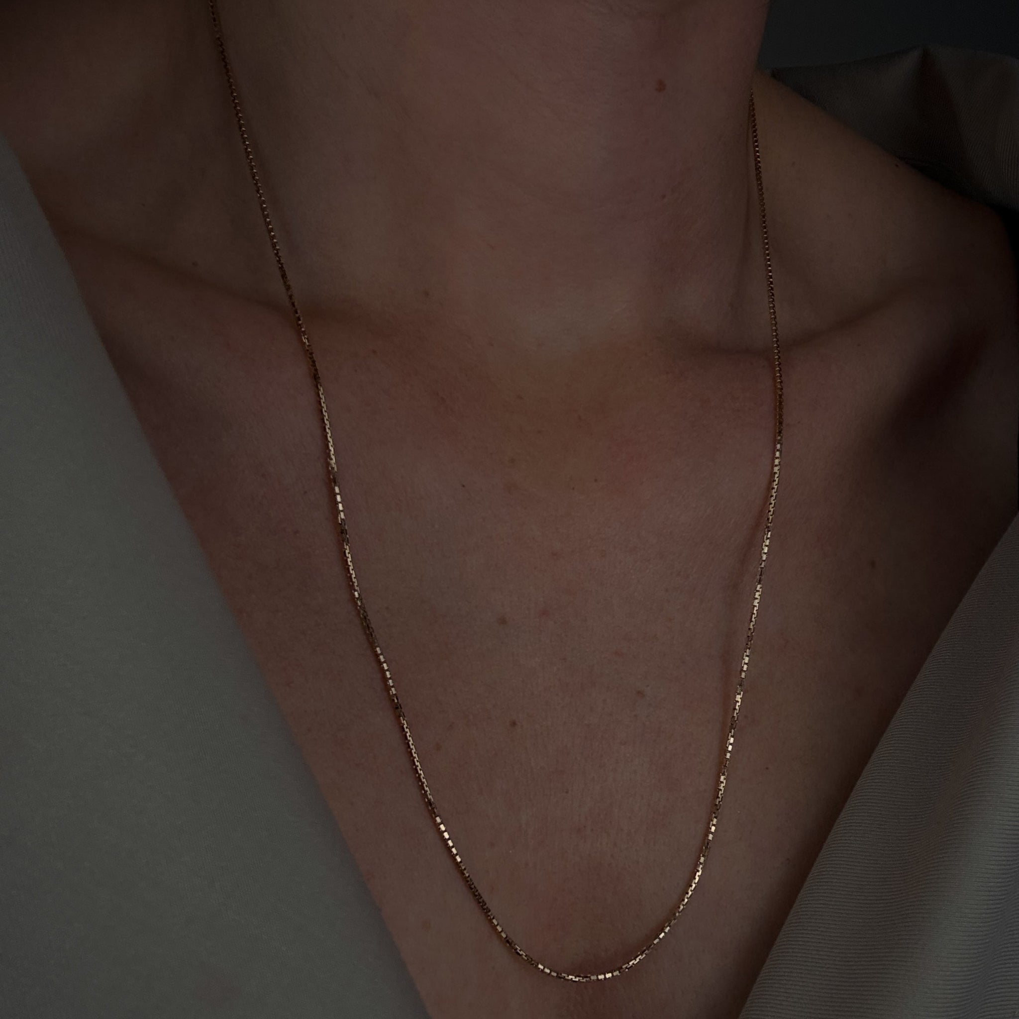 24" Rounded Box Chain Necklace
