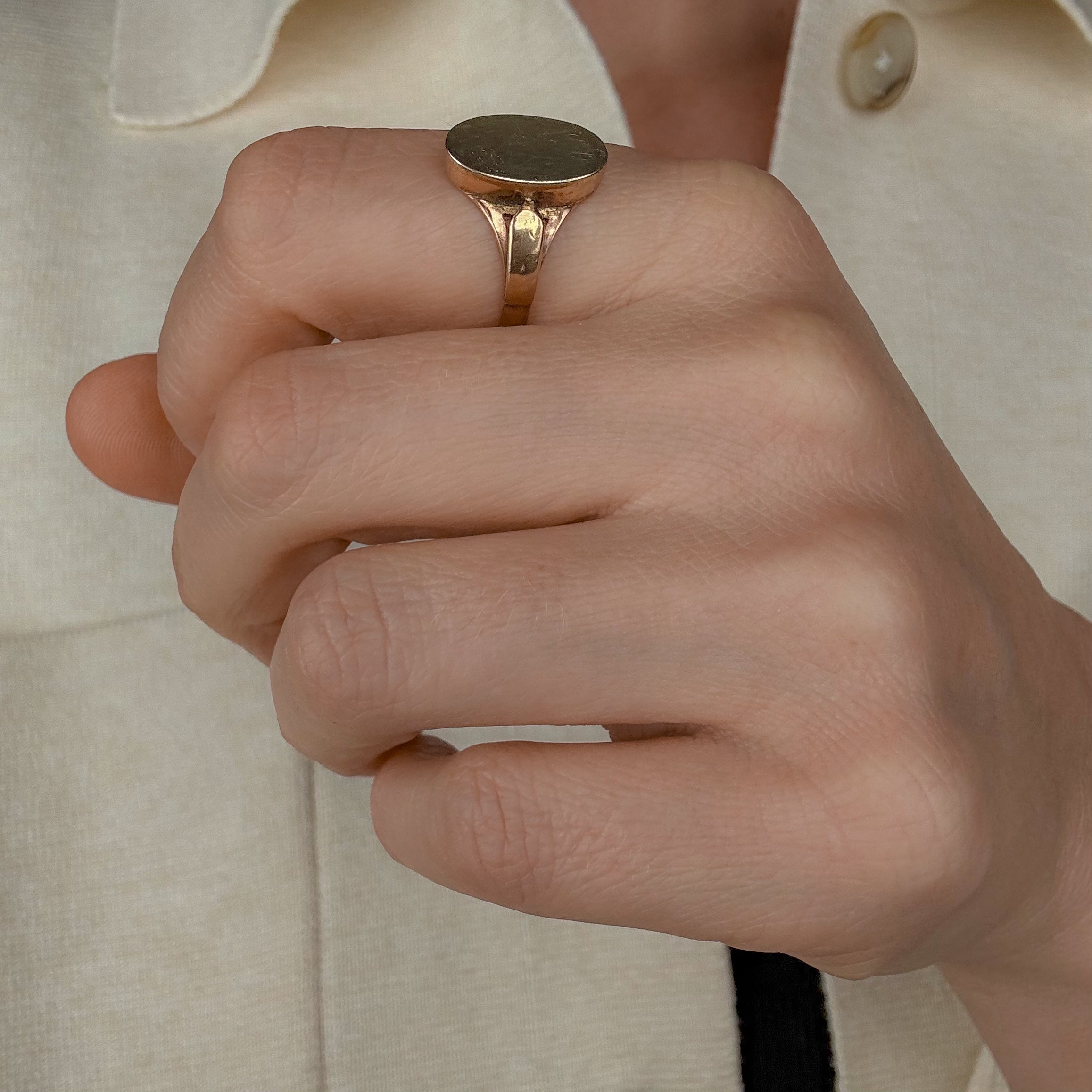Blank Oval Signet Ring