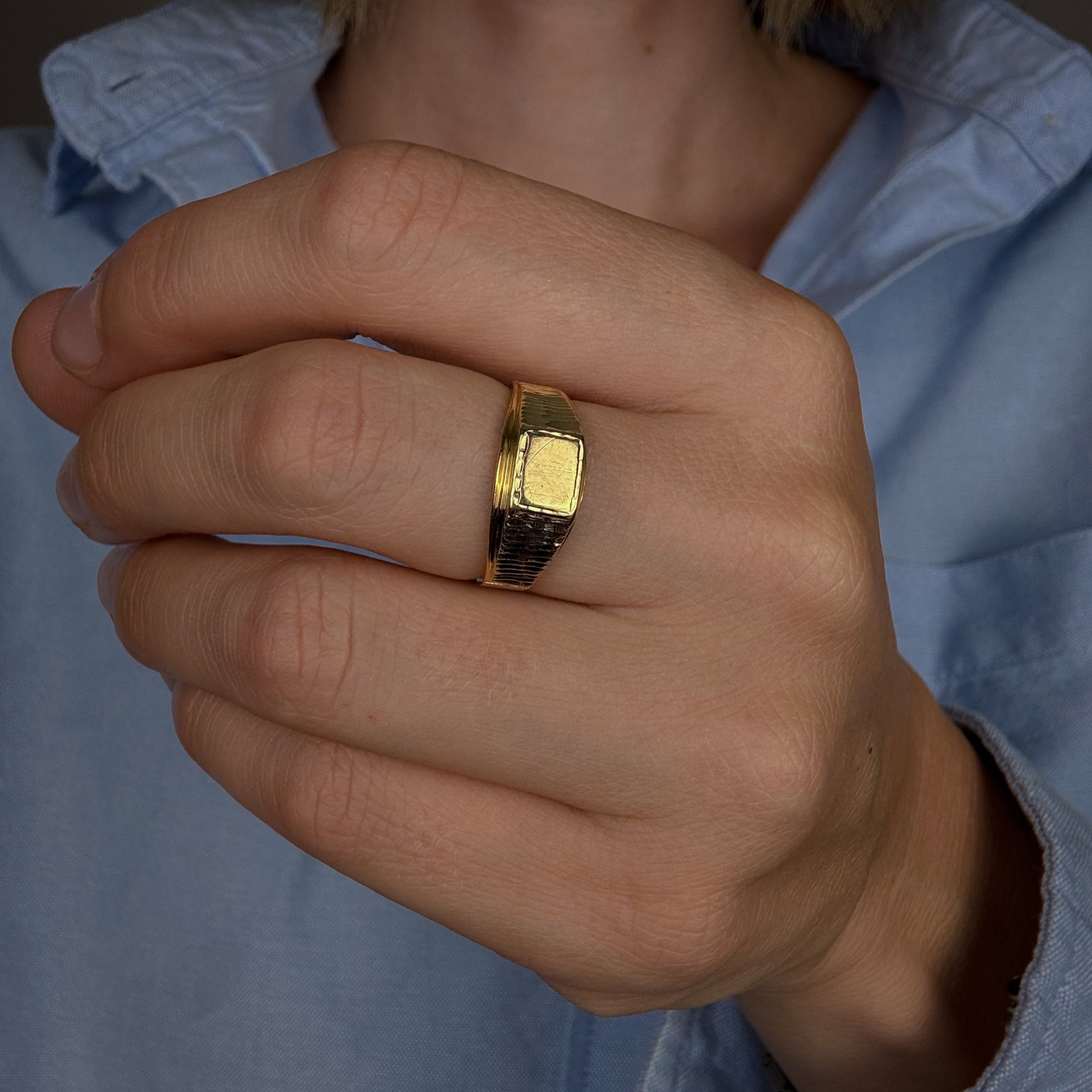 Vintage Geometric Signet Ring