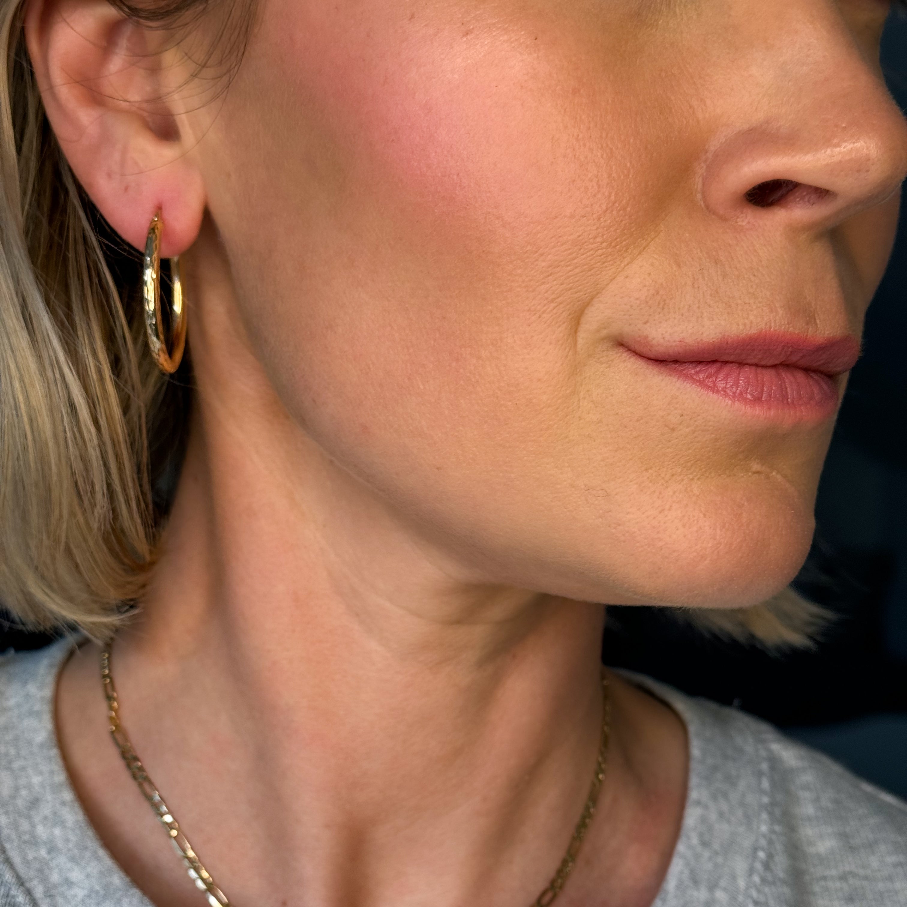 31 mm Sparkling Gold Hoop Earrings