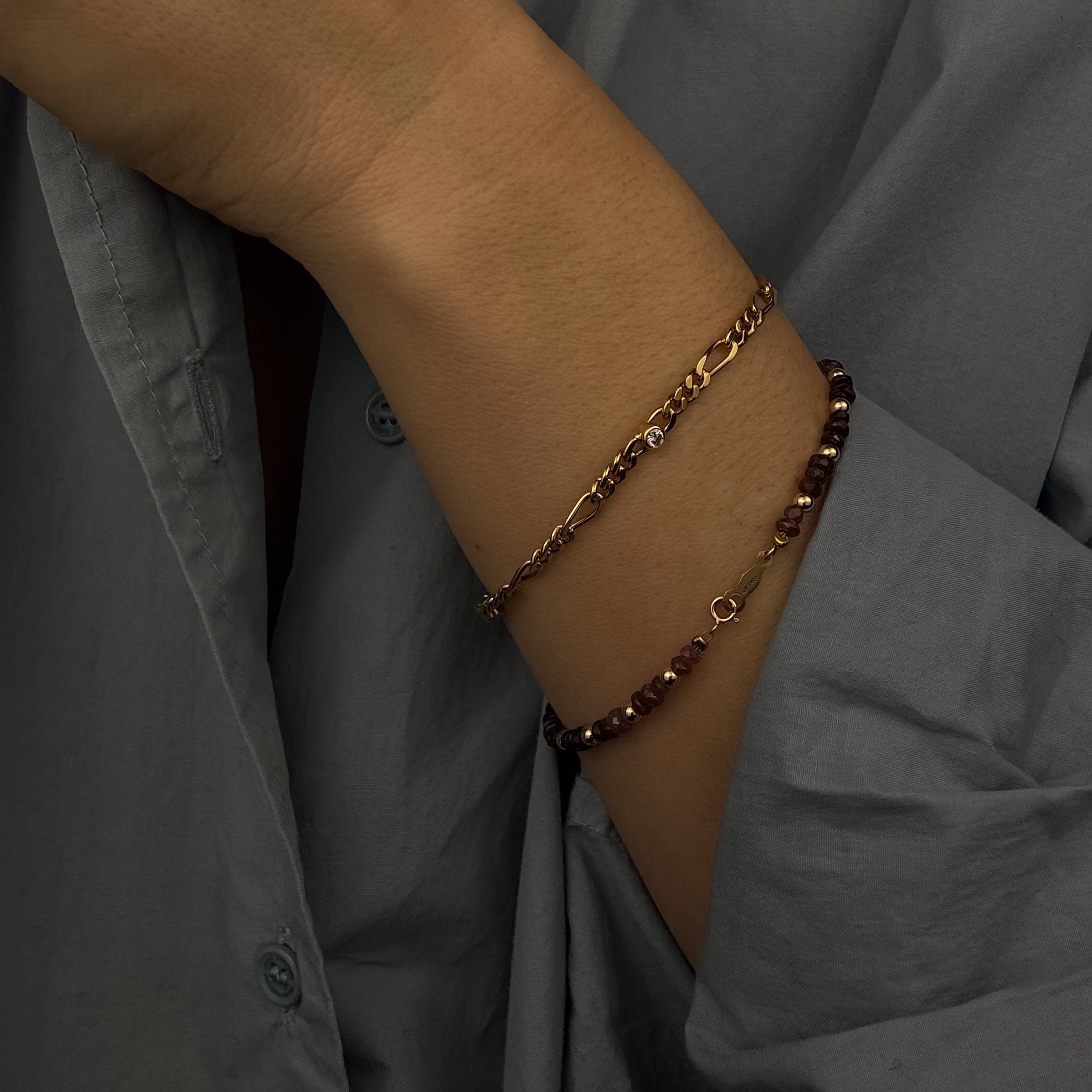 7.5" Ruby & Diamond Curb Bracelet