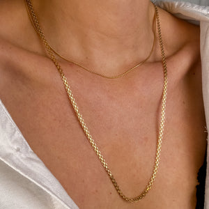 24.5" Fancy Flat Link Chain Necklace