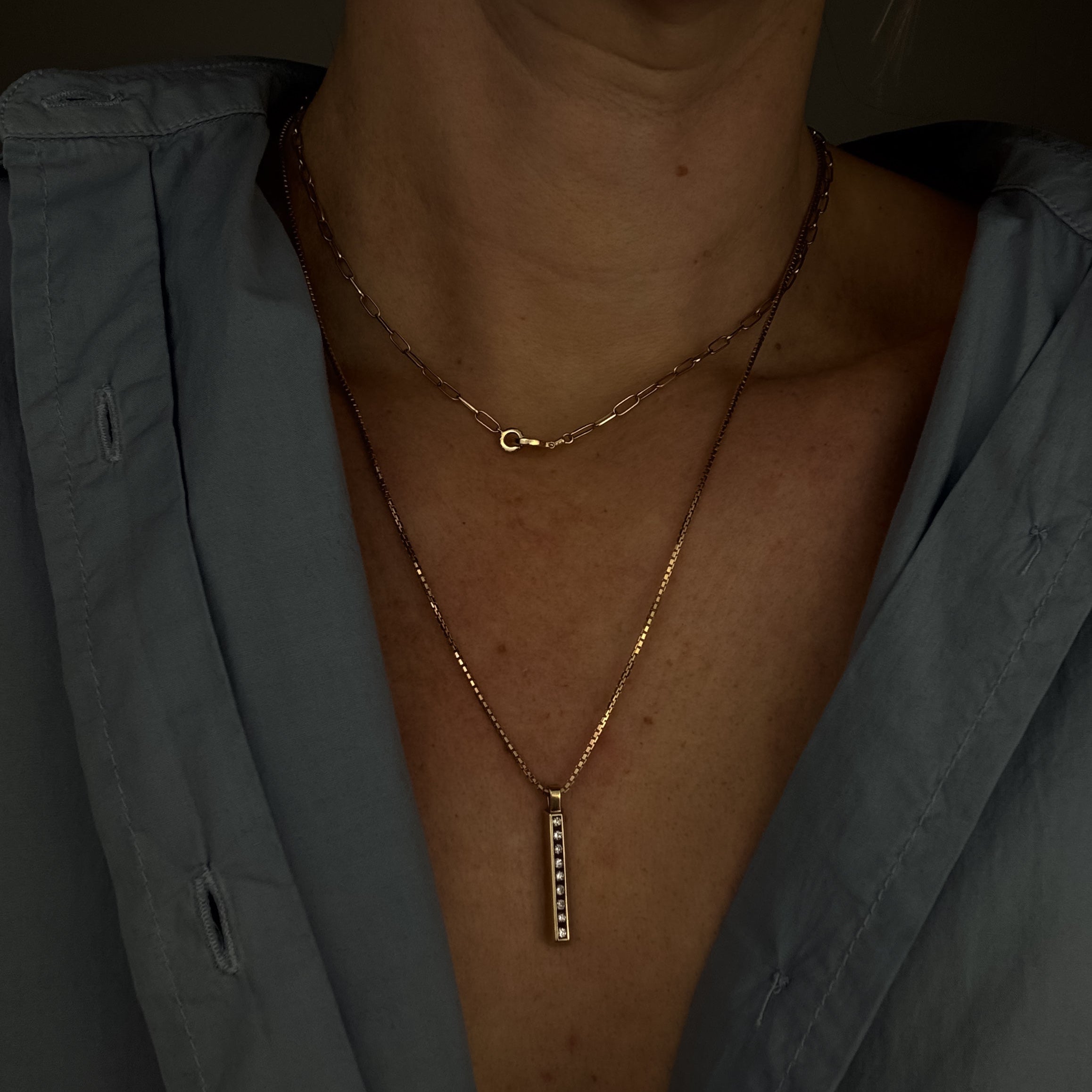 Diamond Bar Pendant