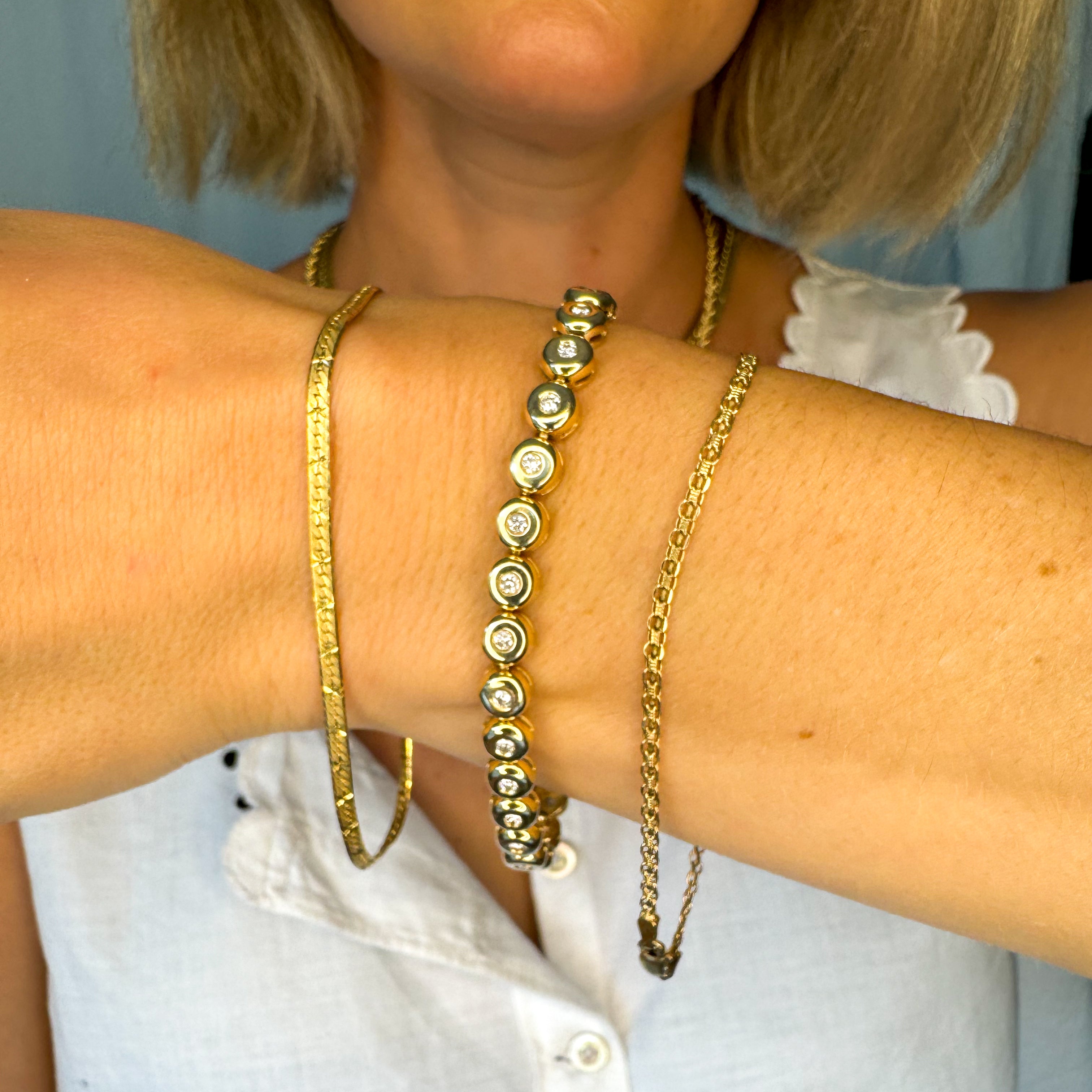 7.25" Flat Link Chain Bracelet