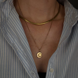 Diamond Moon Pendant