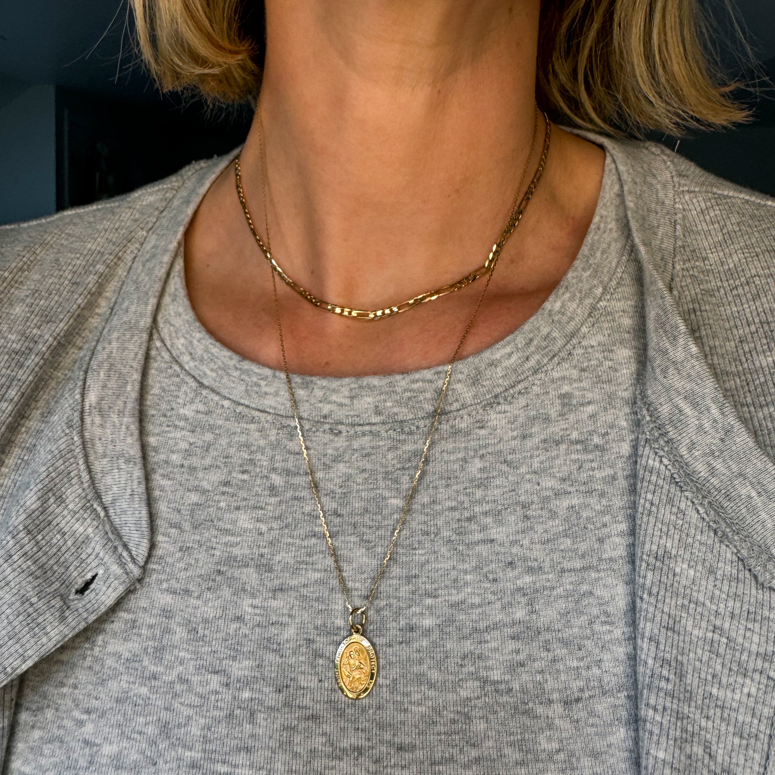 Oval Saint Christopher Pendant