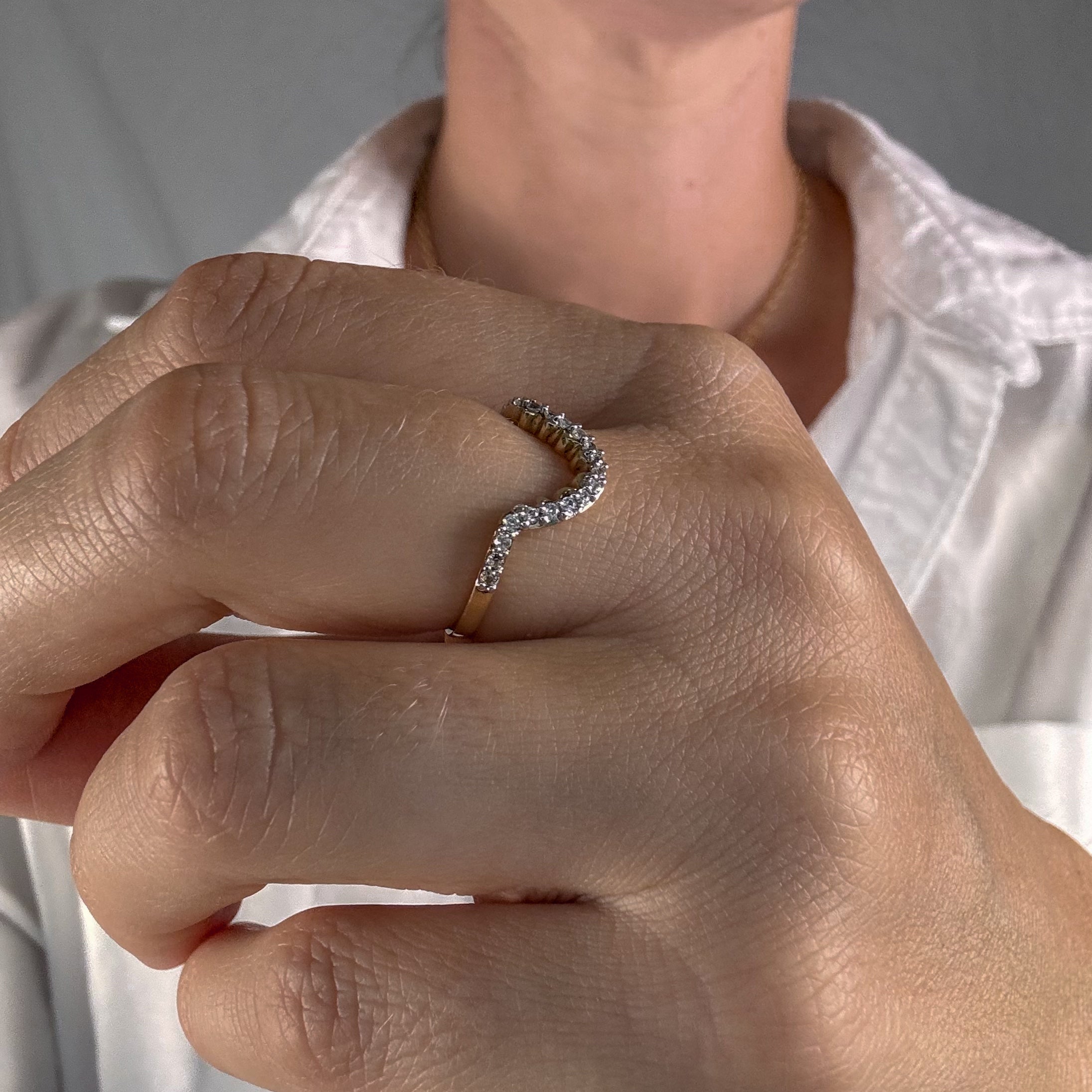 White Stone Nesting Ring