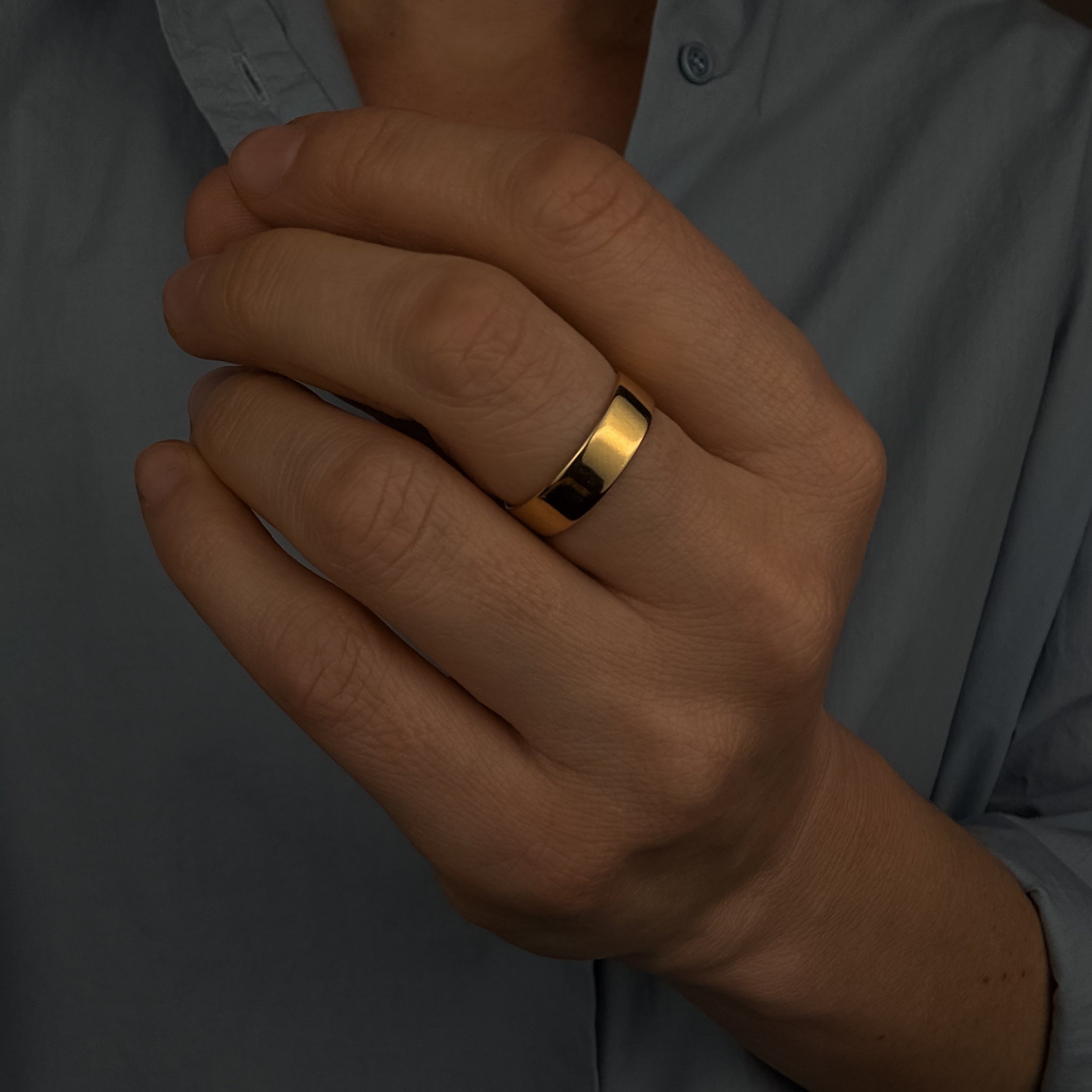 5mm Flat Edge Gold Band