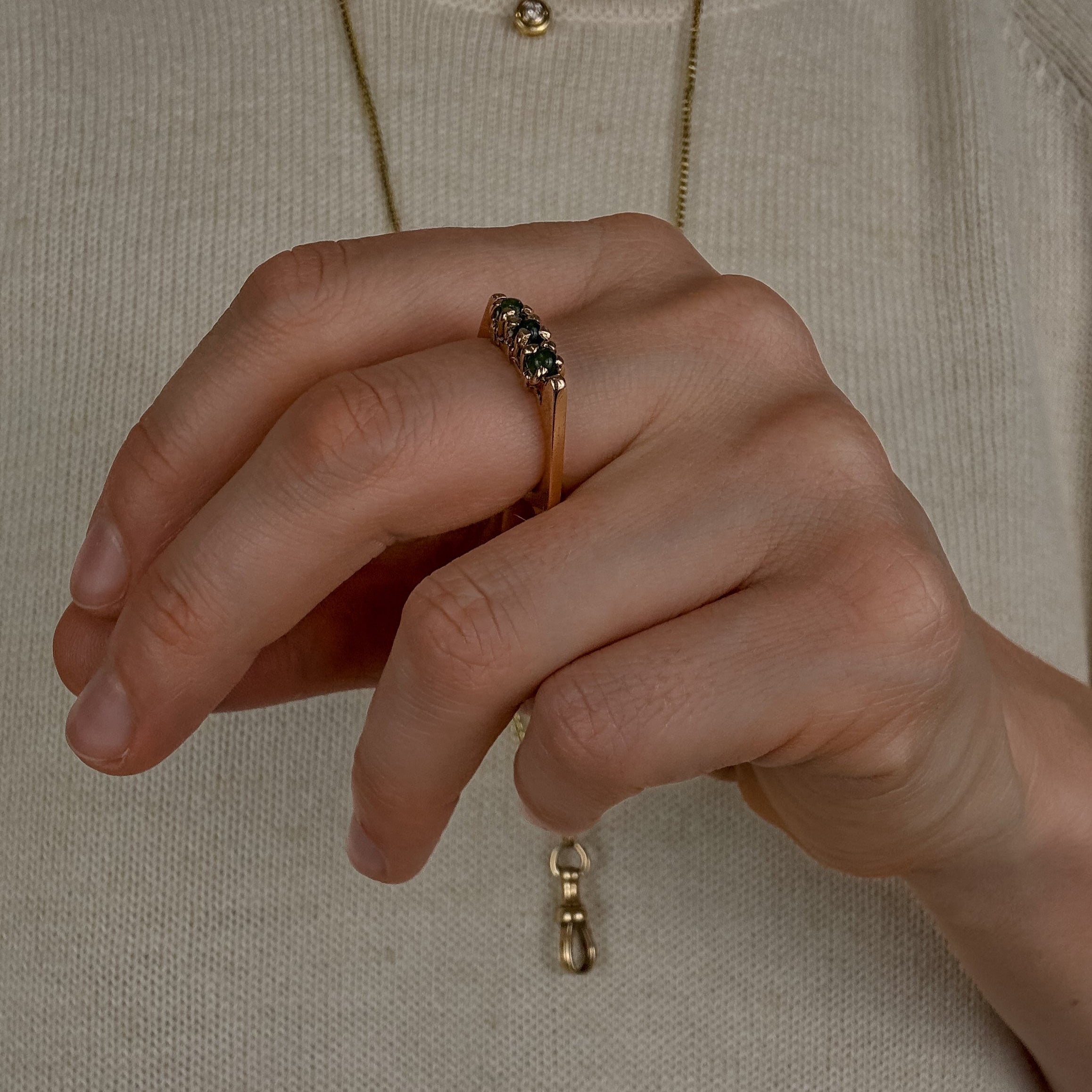 Jade Trilogy Ring