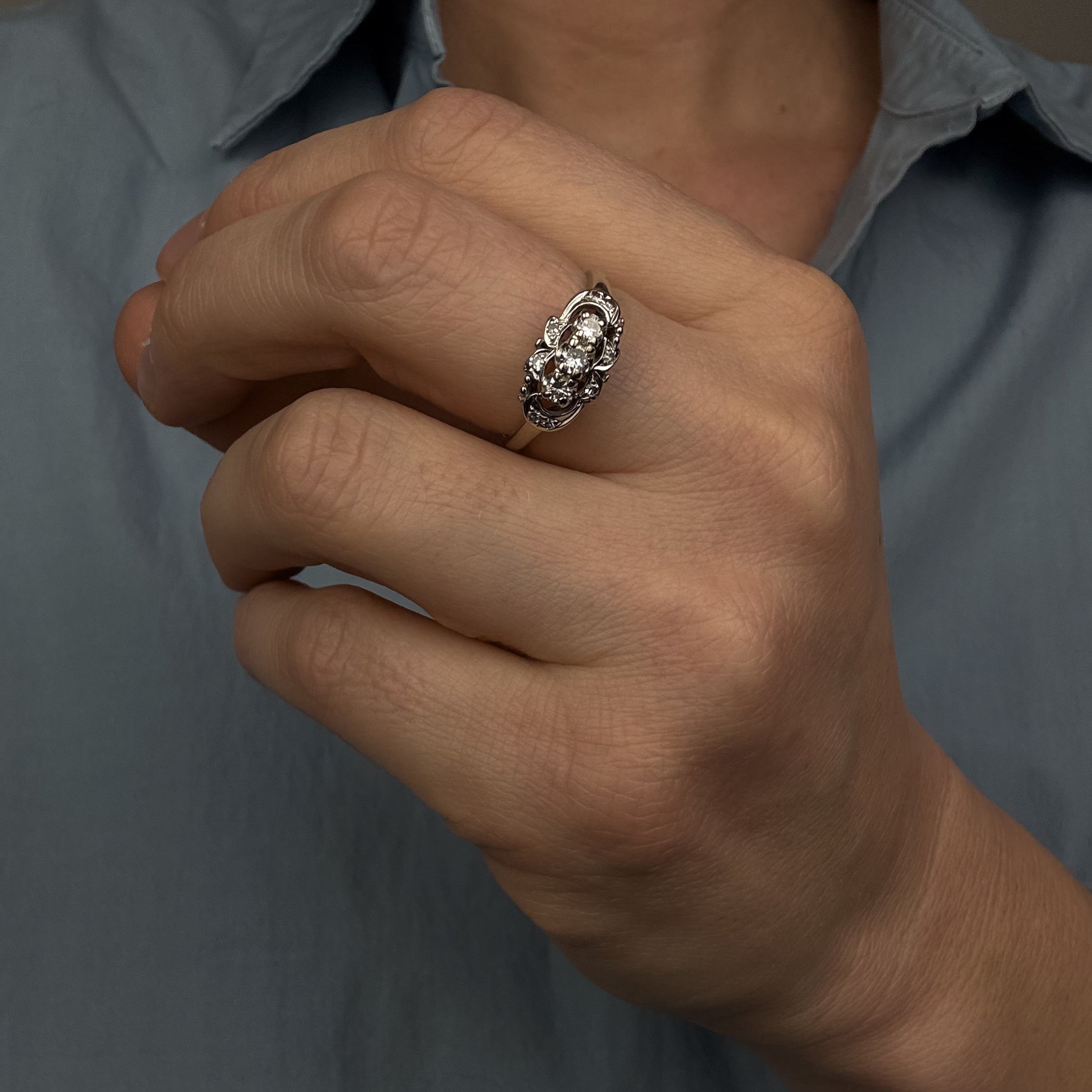 Antique Diamond Trilogy Ring